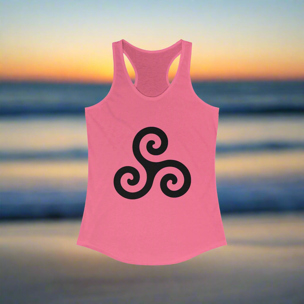Women's Ideal Racerback Tank with Triskele. Tank top