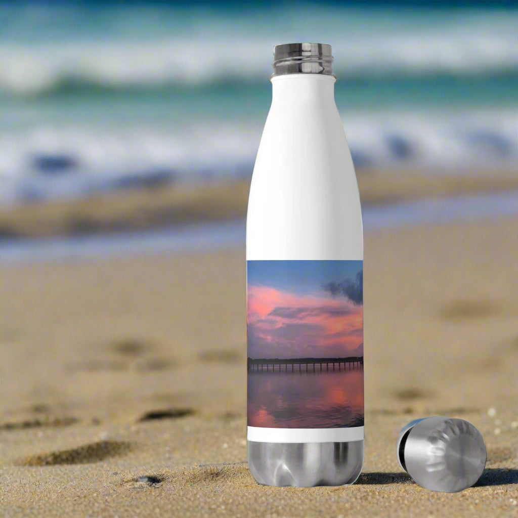 Water bottle with vibrant sunset on Hilton Head Island, - 20oz Insulated Bottle