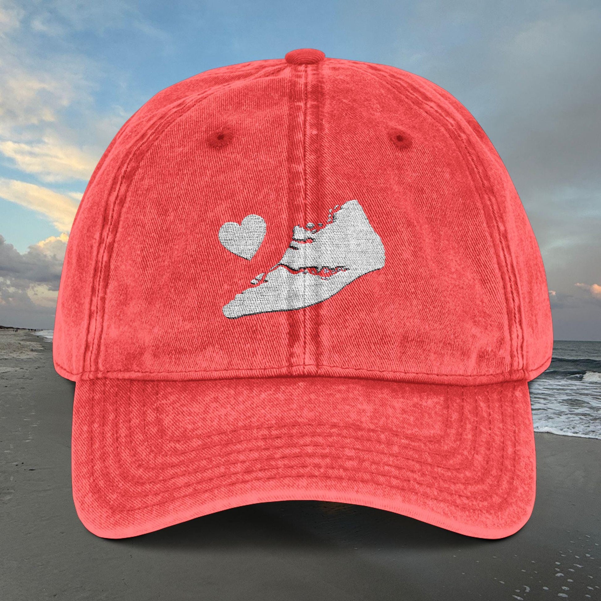 Baseball Cap Embroidered with Hilton Head Island's Unique shape
