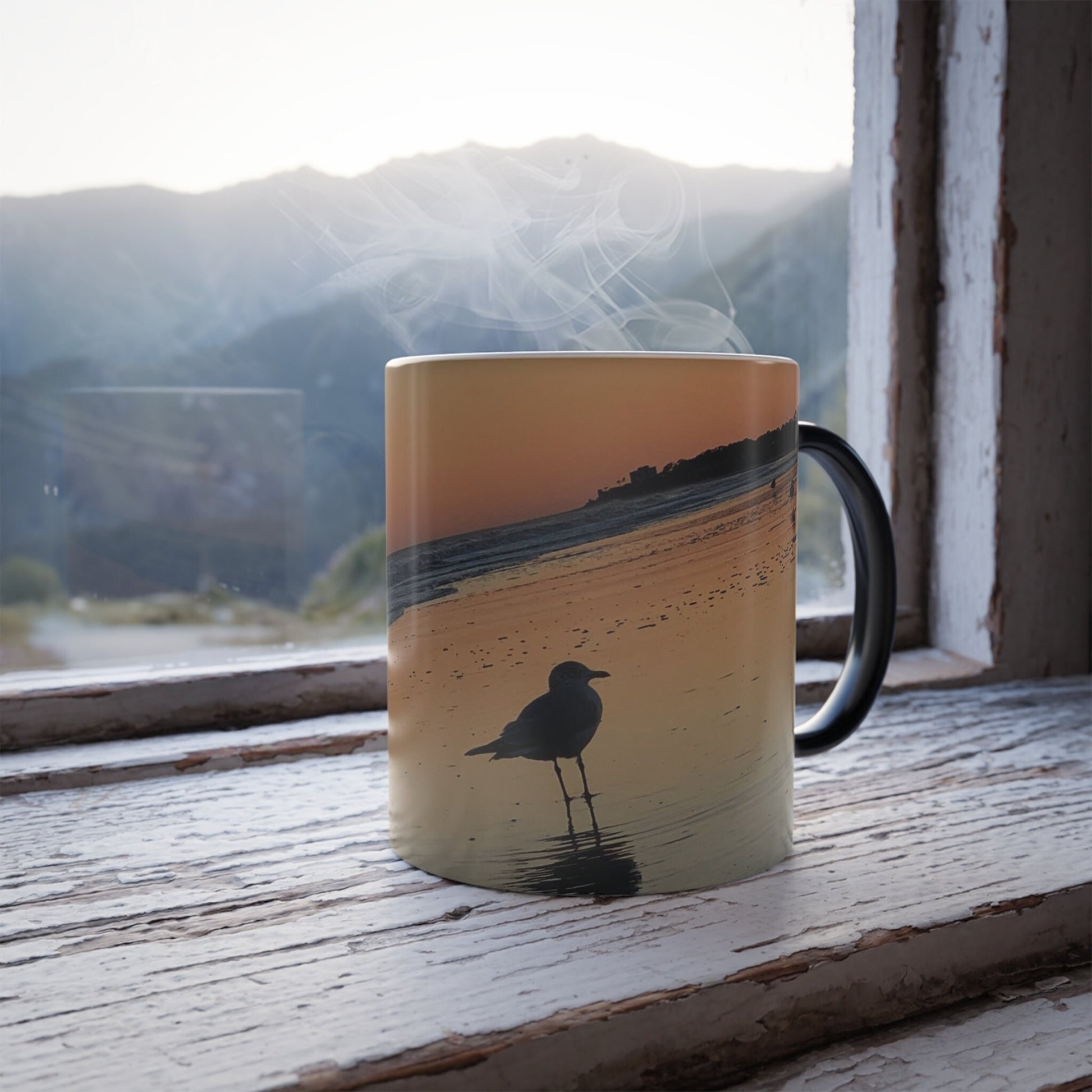 Sunrise w/ Gull Heat-Morphing Mug 11 oz. or 15 oz.