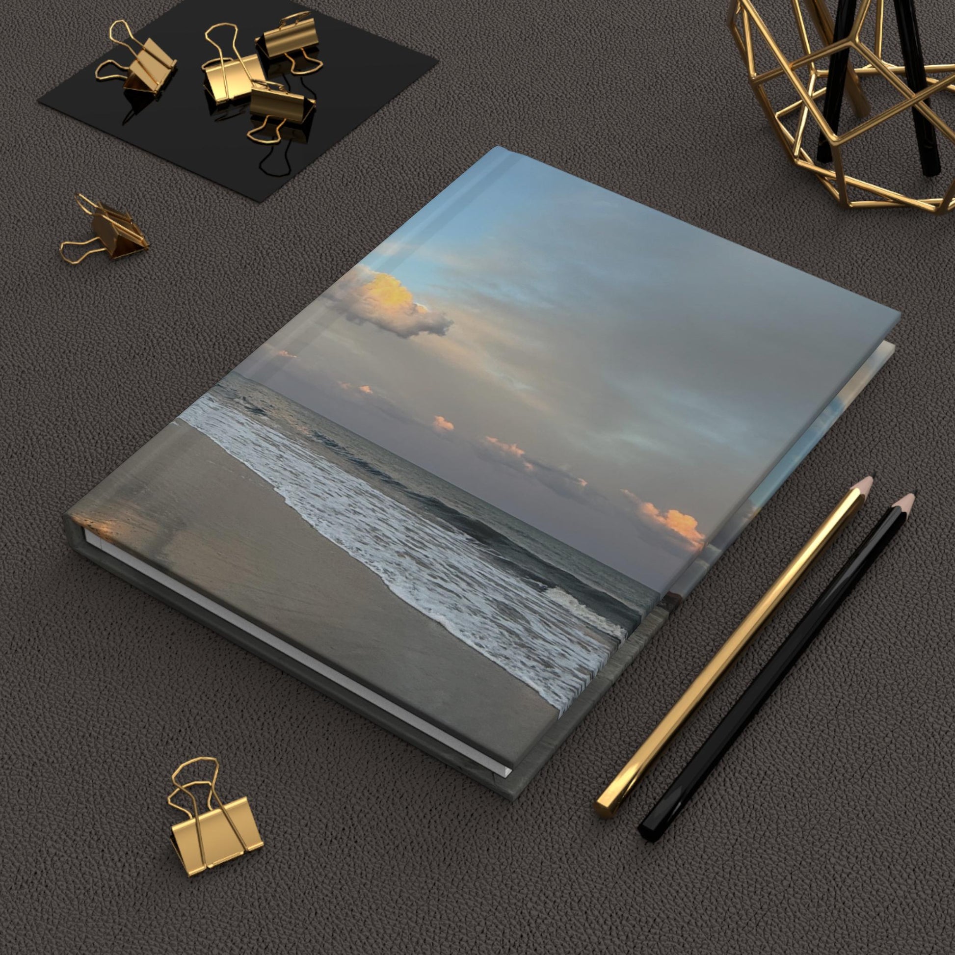 Hardcover Journal: Palmetto Dunes Beach At Sunset