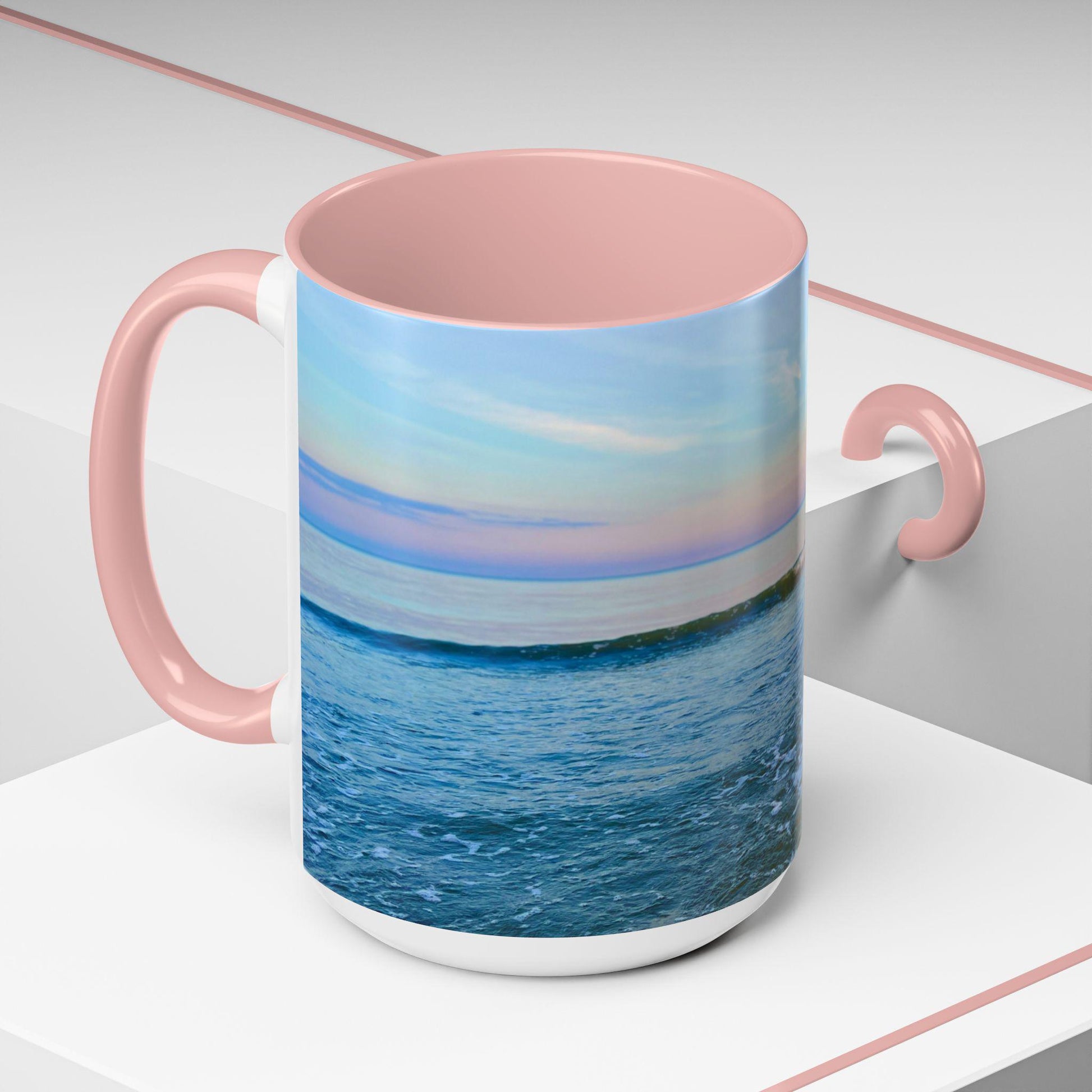 Coffee Mug With Rainbow-Hued Hilton Head Sunset (15 oz.)