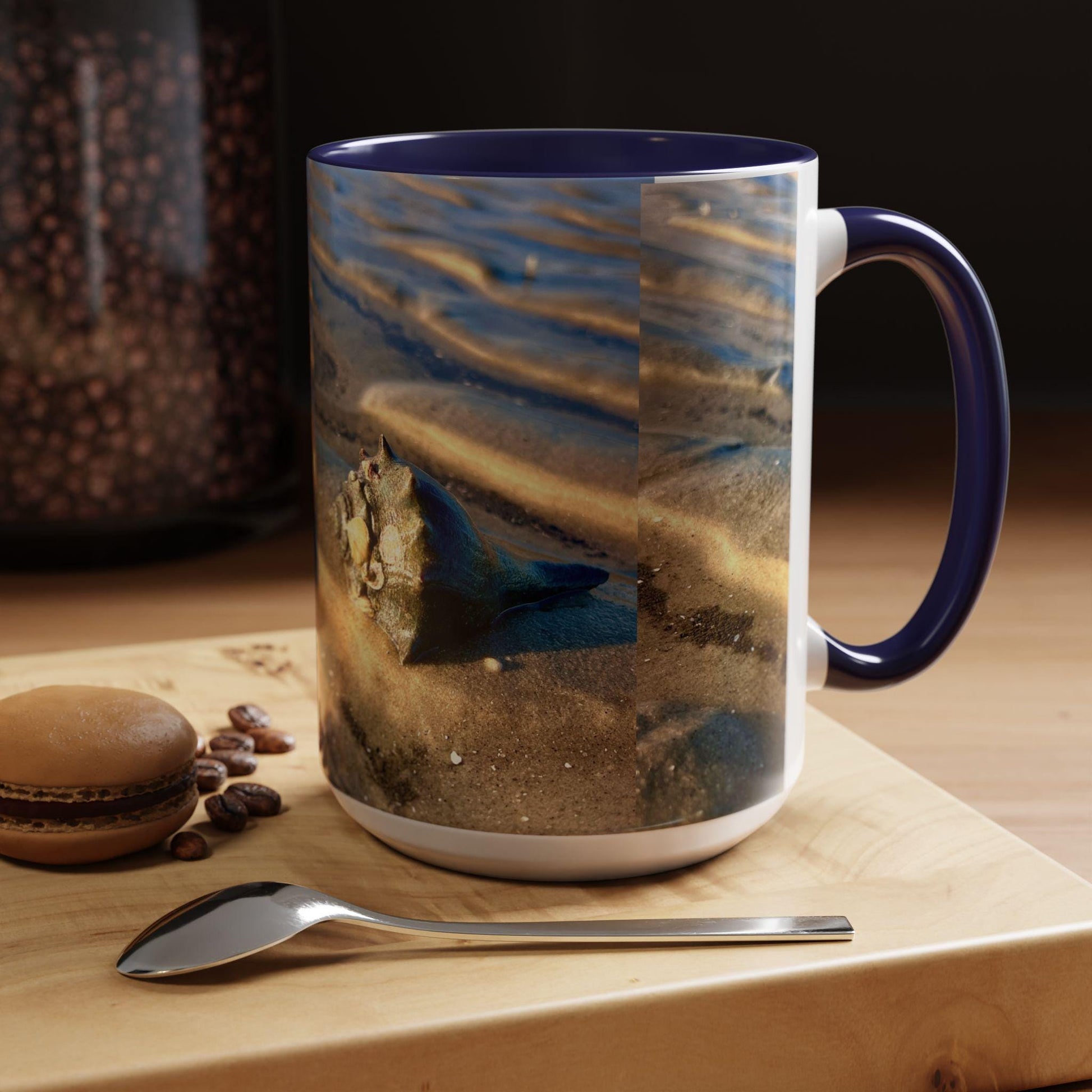 Coffee Mug With Shell On Sandbar (15 oz.)