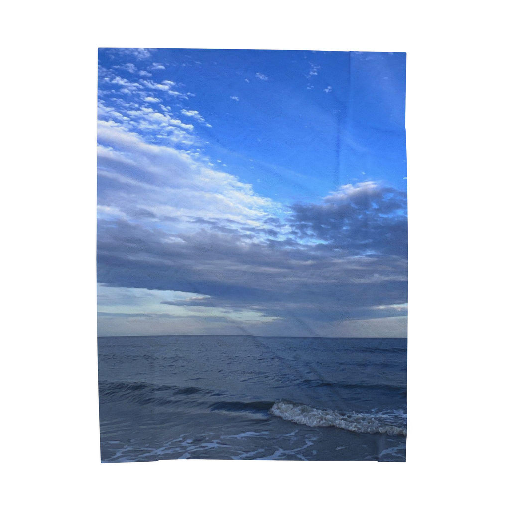 Velveteen Blanket With Blue Sky and Sea On Hilton Head Island