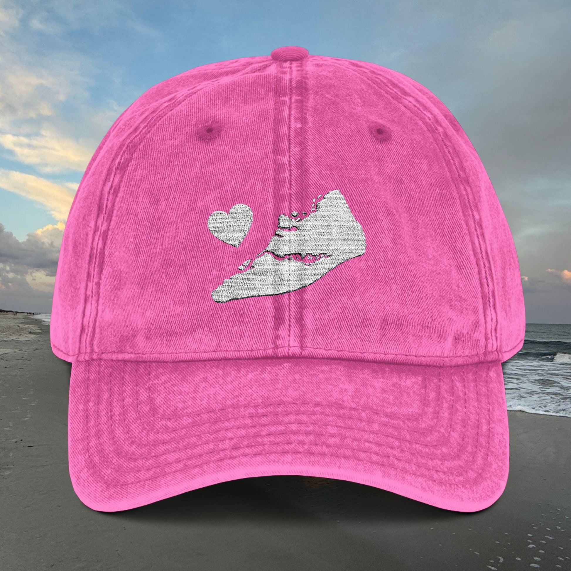 Baseball Cap Embroidered with Hilton Head Island's Unique shape