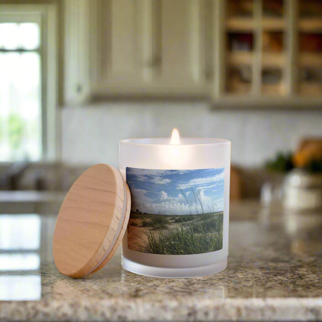 Wood Wick Container Candle Blue Sky, Dunes On HHI Beach (11 oz.)