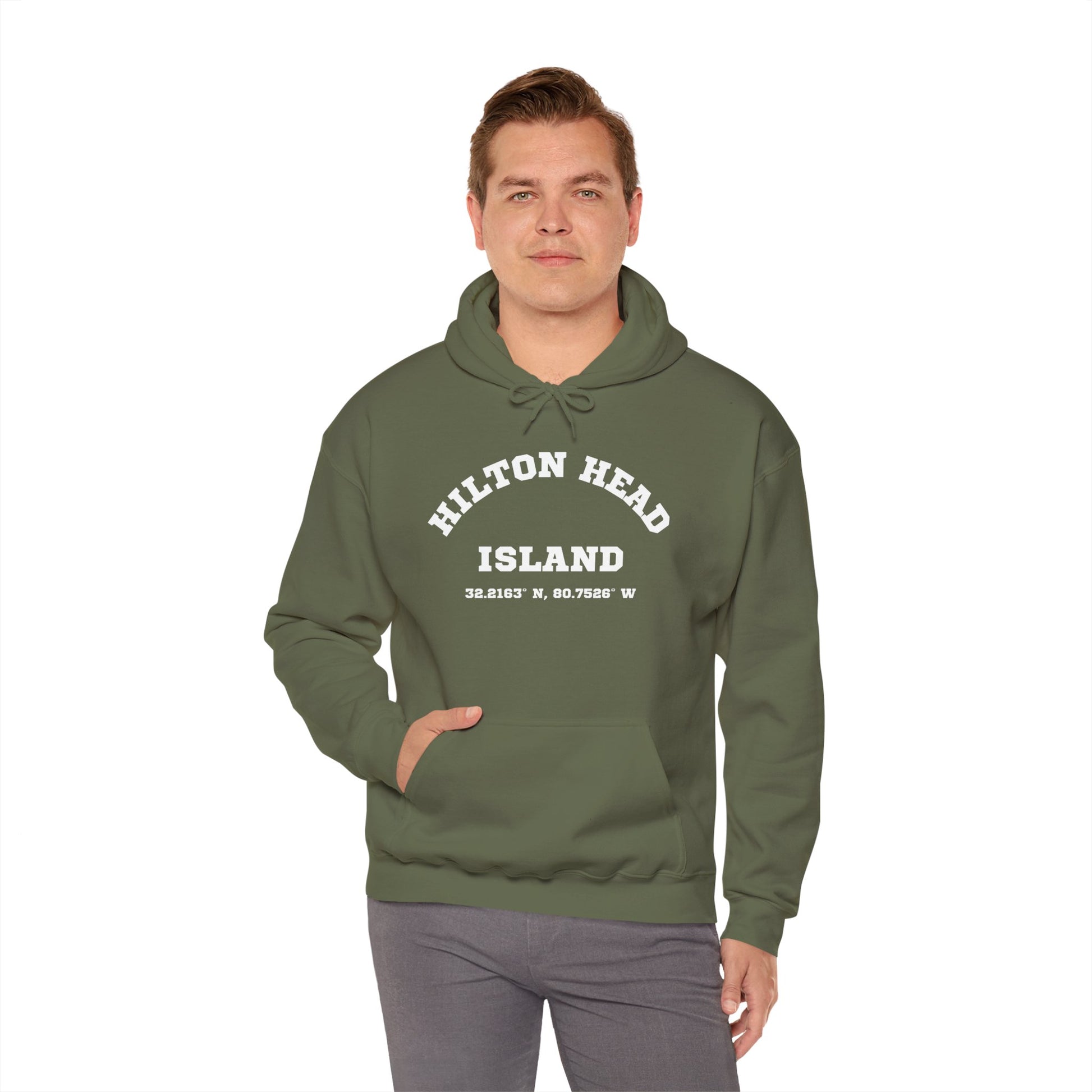 Hilton Head Lat/Long Unisex Heavy Blend™ Hooded Sweatshirt