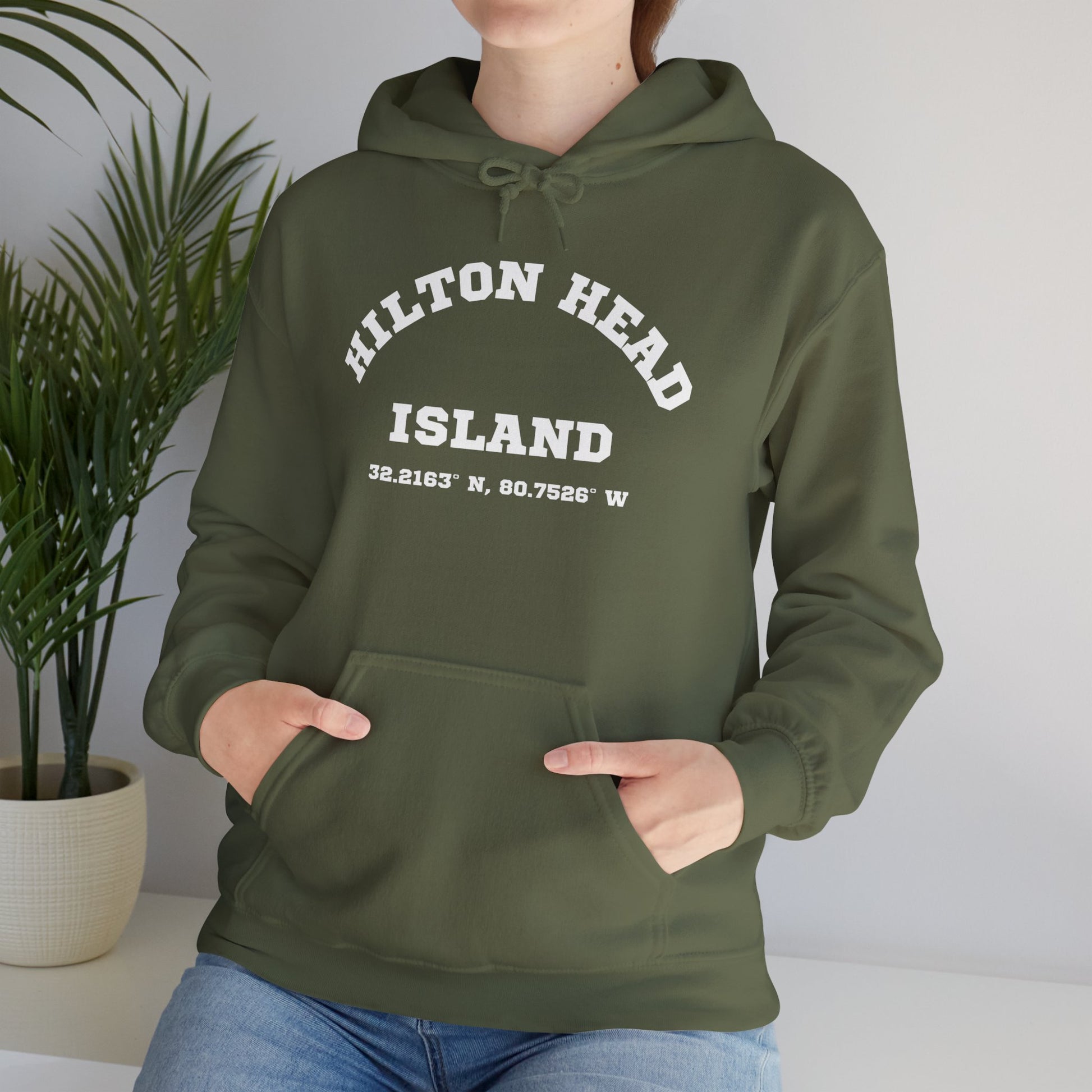 Hilton Head Lat/Long Unisex Heavy Blend™ Hooded Sweatshirt