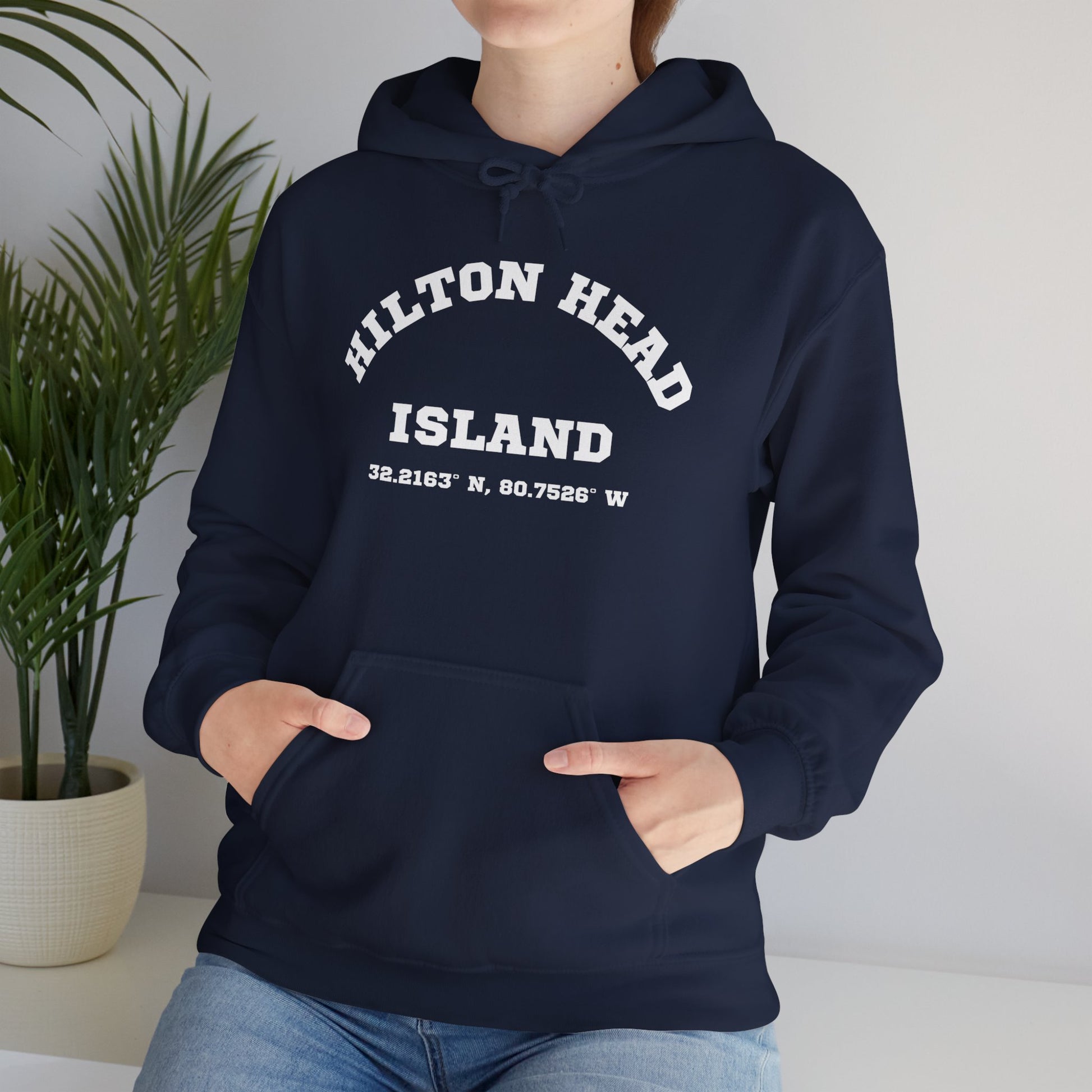 Hilton Head Lat/Long Unisex Heavy Blend™ Hooded Sweatshirt