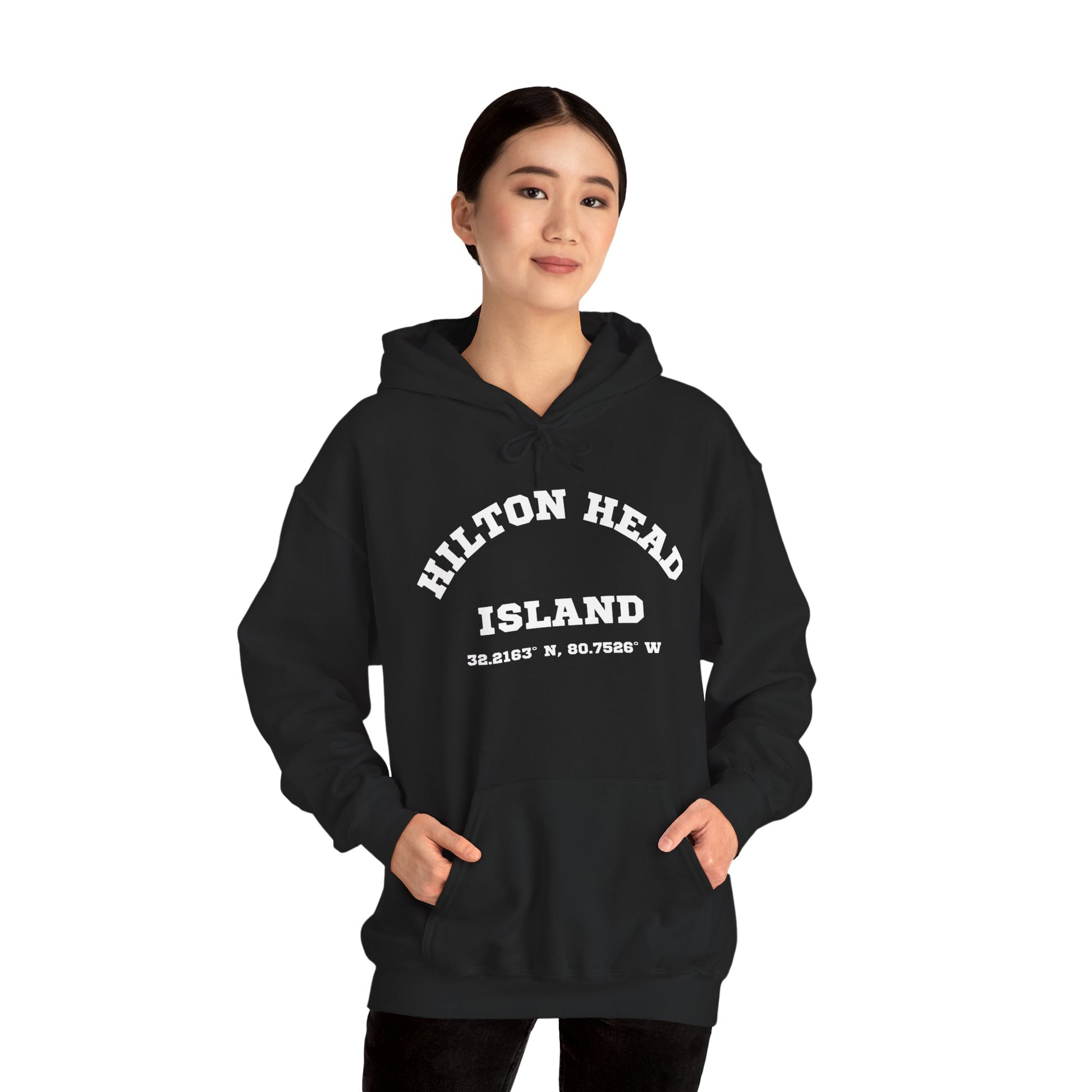 Hilton Head Lat/Long Unisex Heavy Blend™ Hooded Sweatshirt