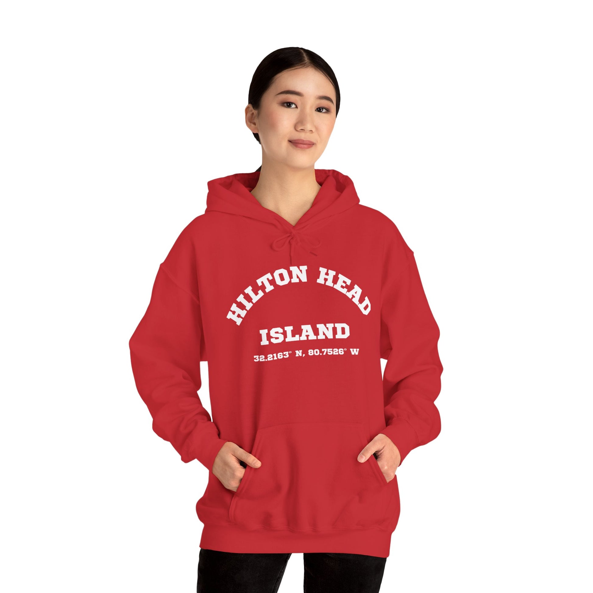 Hilton Head Lat/Long Unisex Heavy Blend™ Hooded Sweatshirt