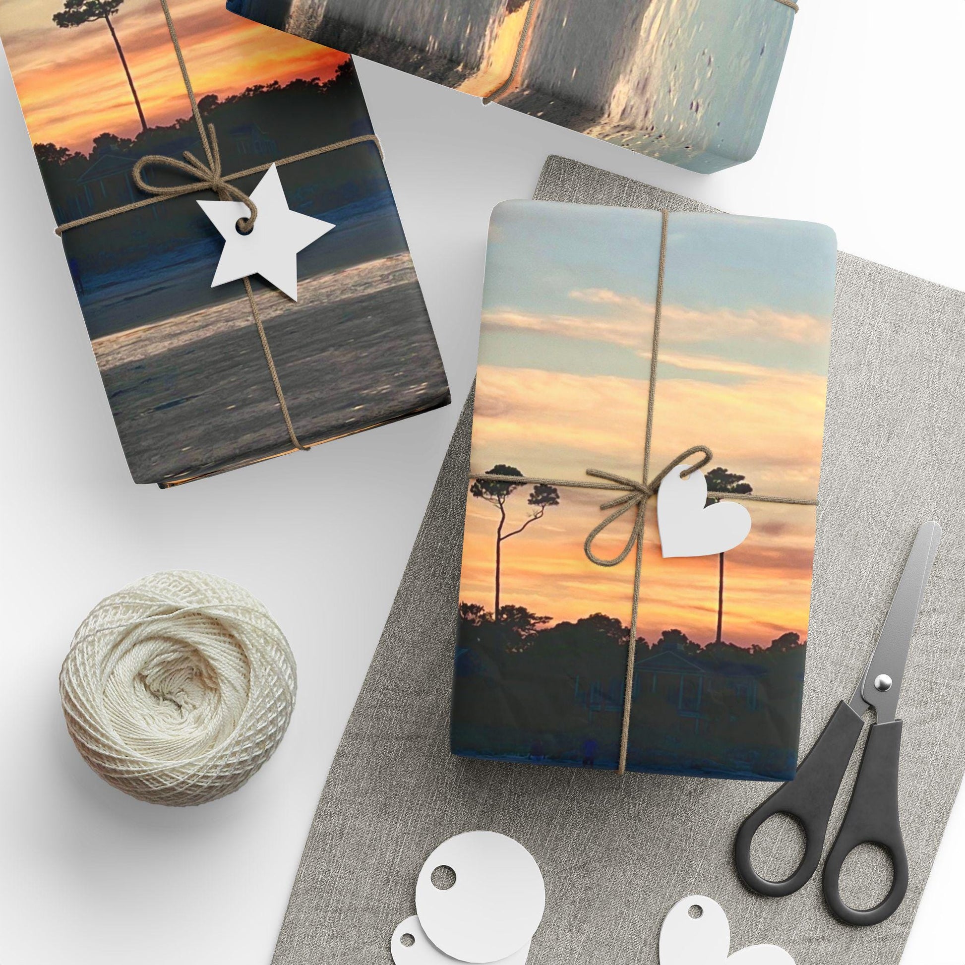 Gift Wrap Sunset And Reflective Ocean On HHI
