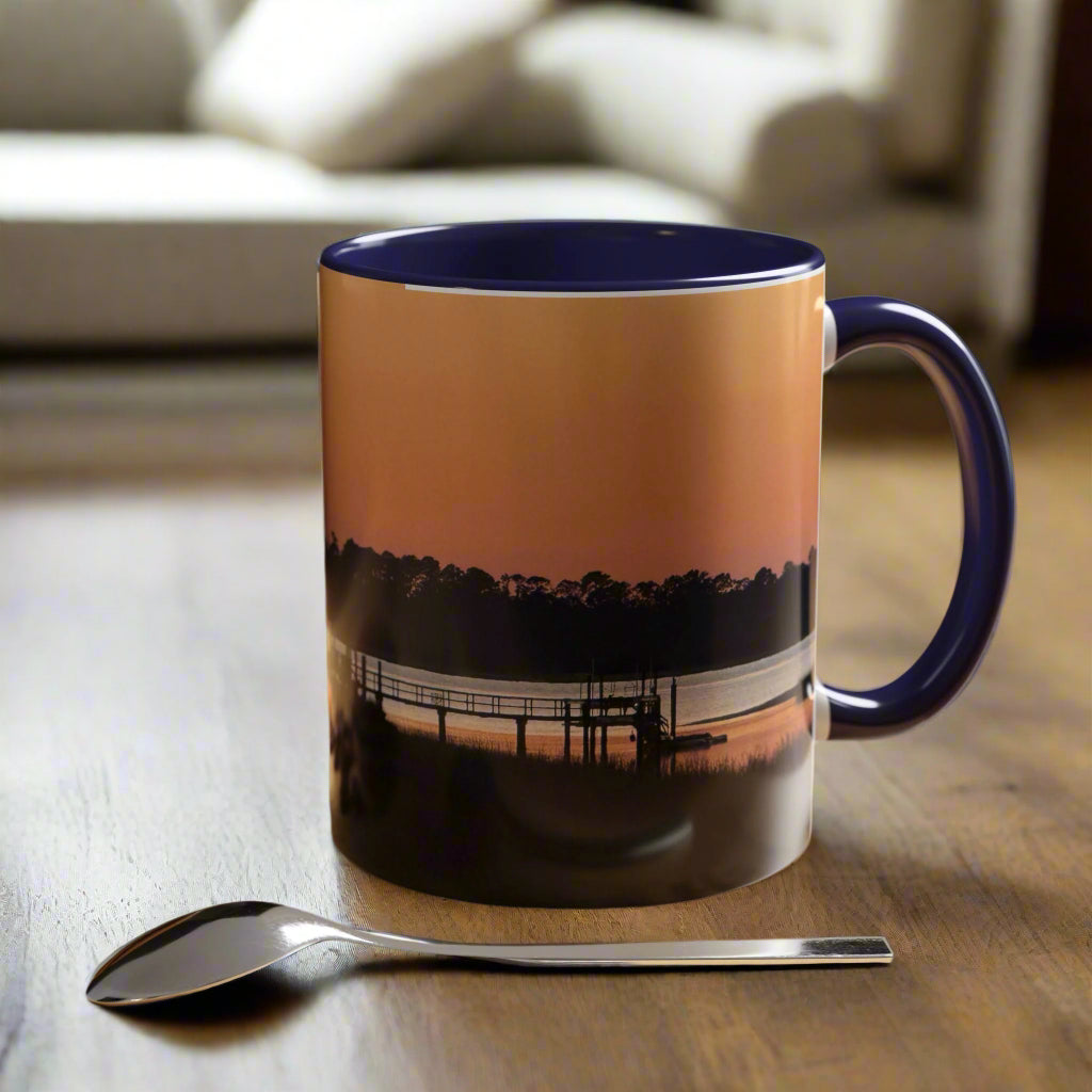 Coffee Mug Dock At Sunset, HHI (15 oz.)