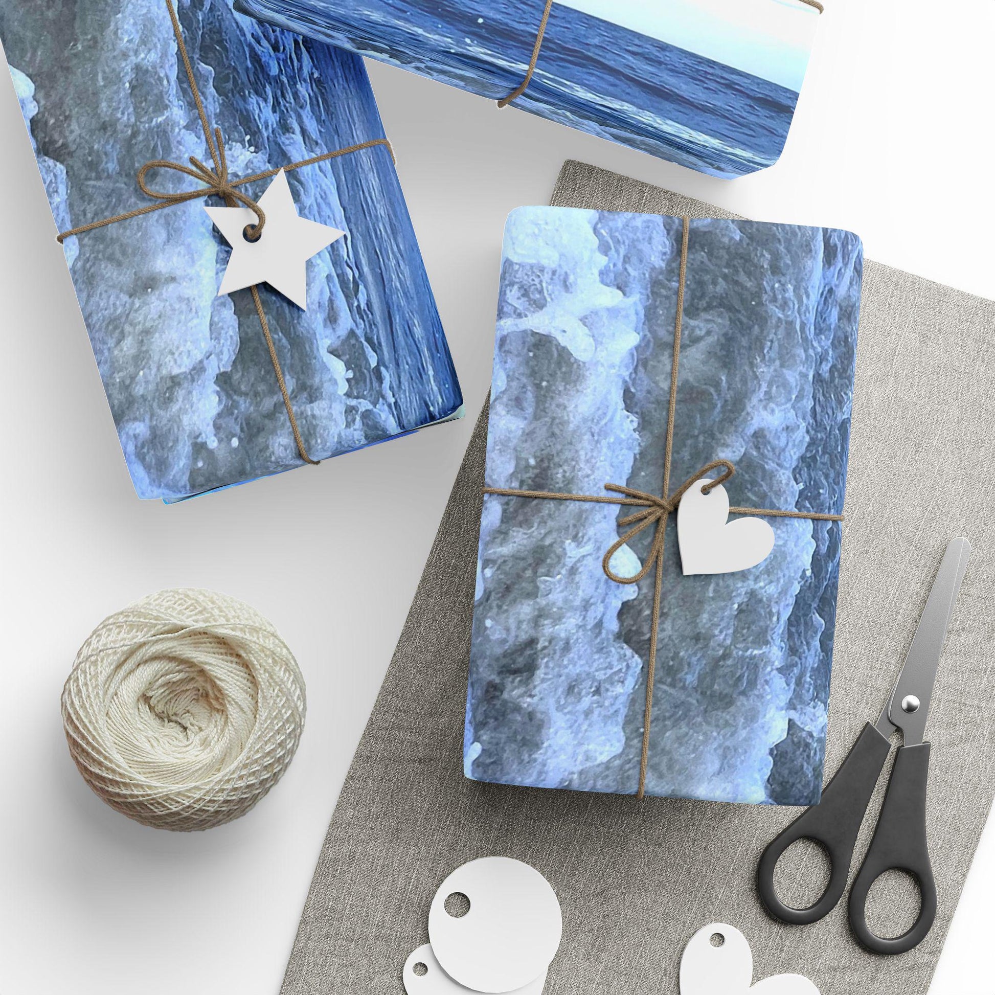 Gift Wrap, Crashing Waves And Blue Sky, HHI