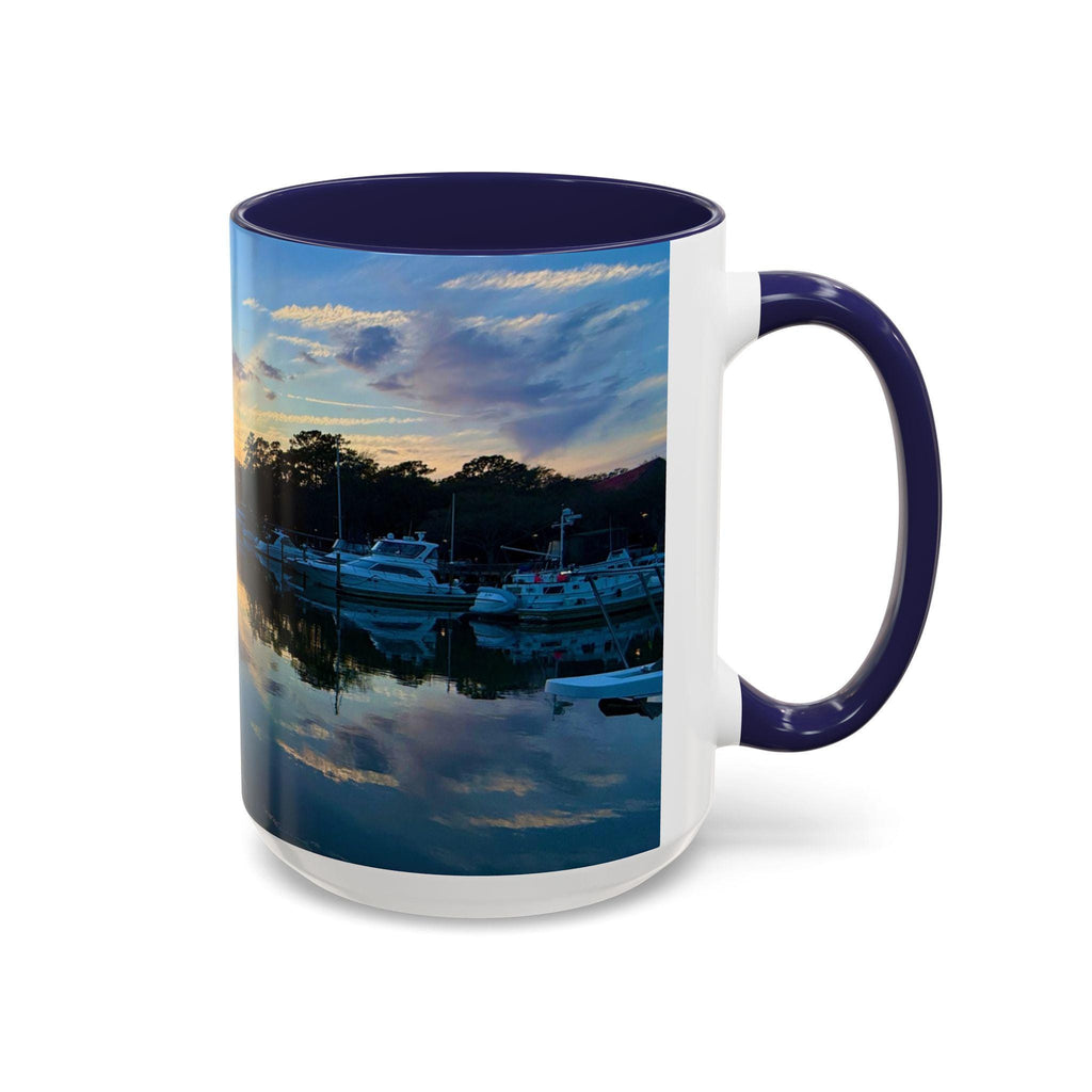 Coffee Mug With Shelter Cove Marina At Sunset (15 oz.)