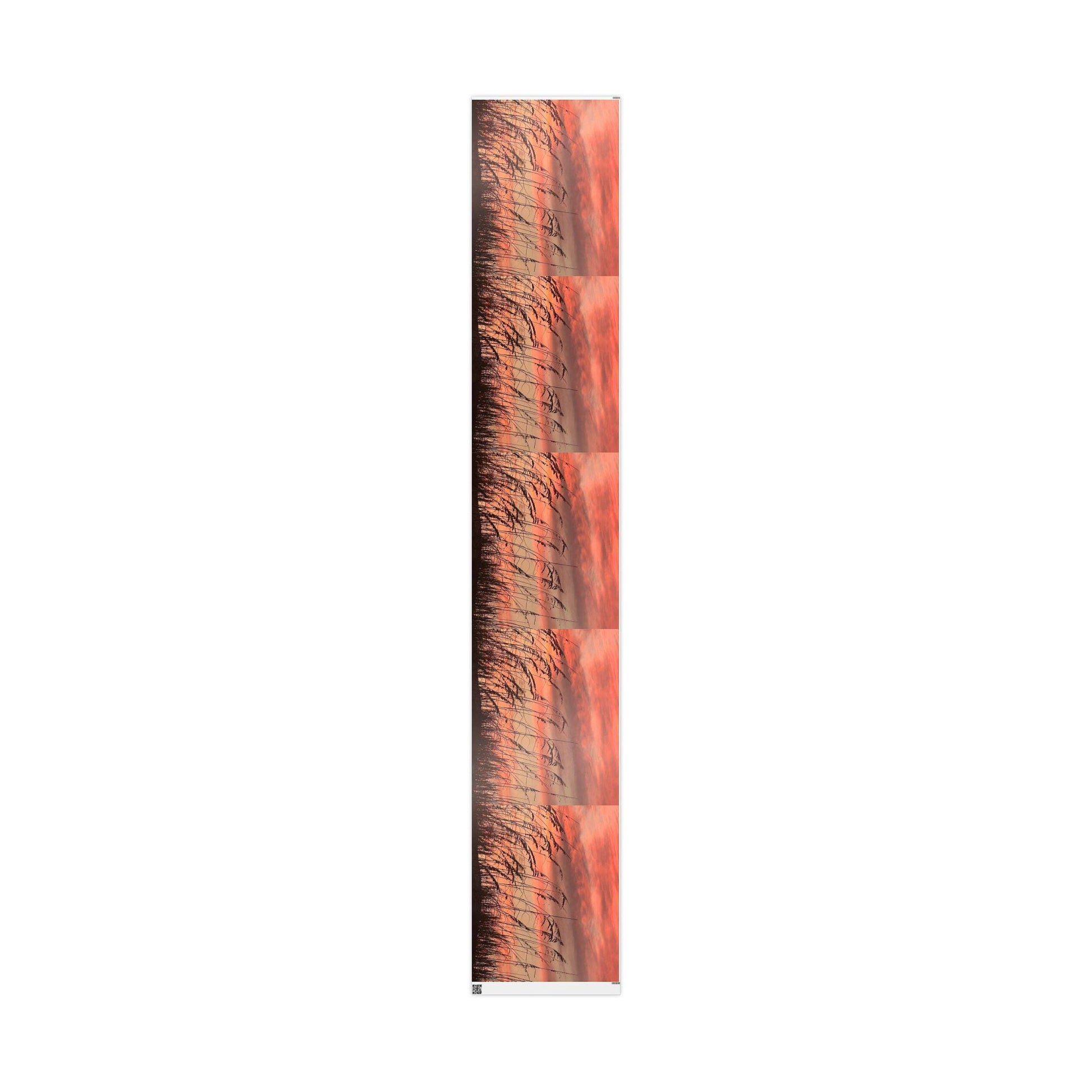 Gift Wrap With Orange Sunset And Sea Oats