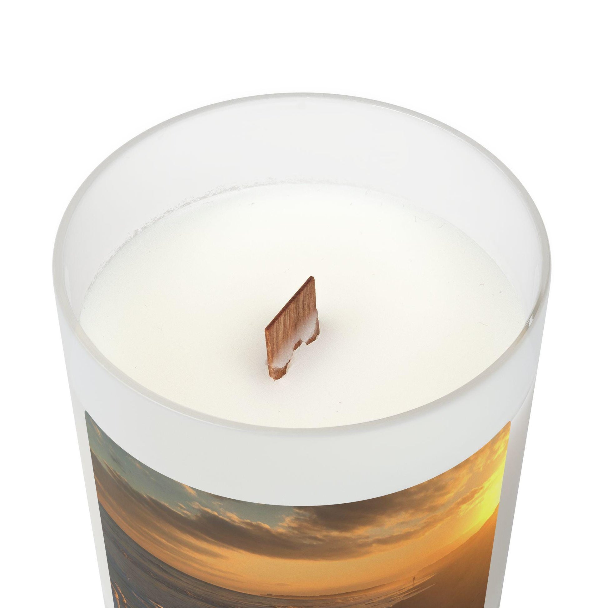 Wood Wick Container Candle Sunrise on Folly Field Beach on HHI (11 oz.)