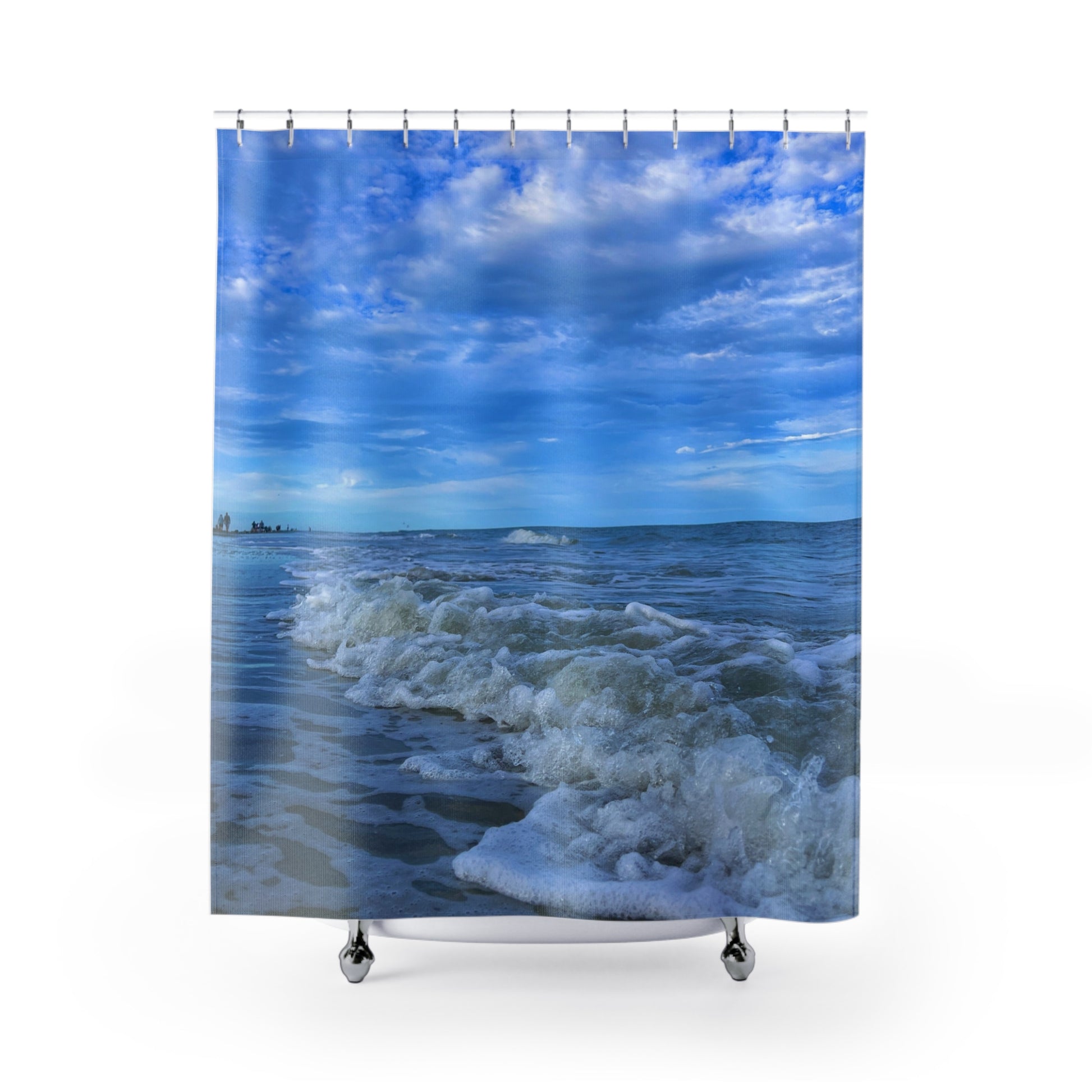 Hilton Head Island Beach surf & sky shower curtain
