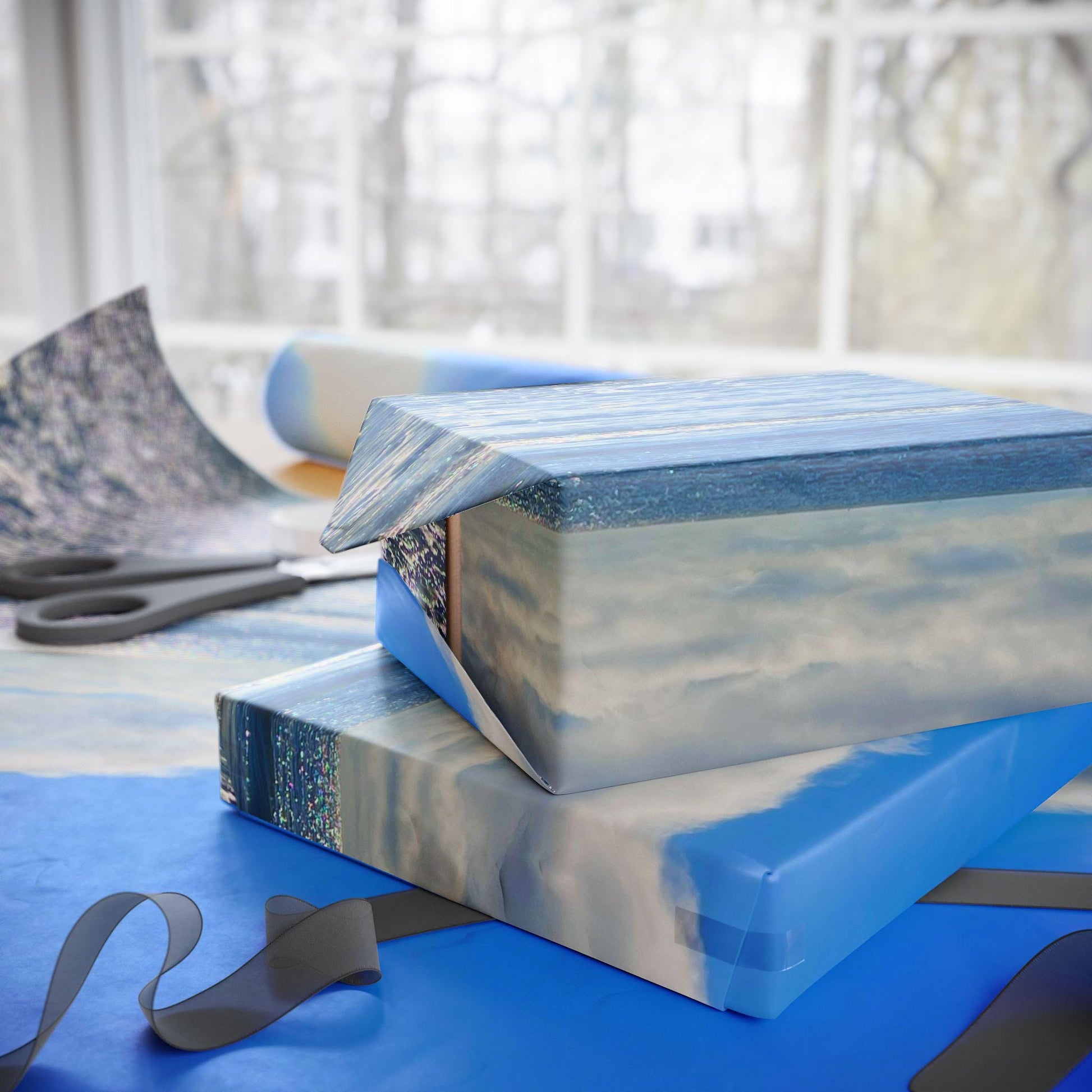 Gift Wrap, Brilliant Blue Water and Sky