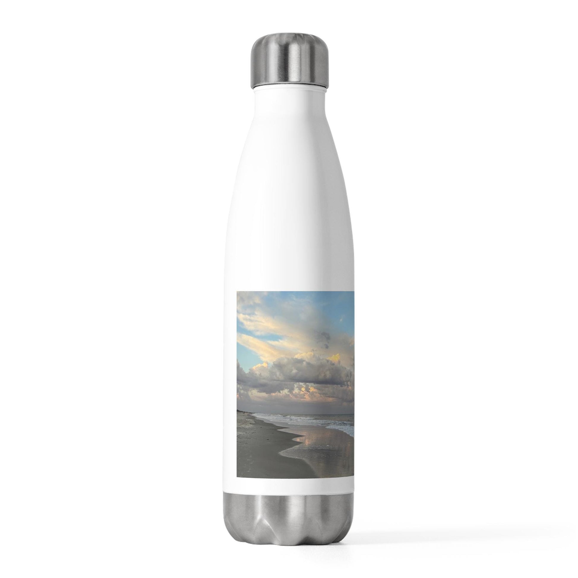 Insulated Bottle Colorful Sunset Sky Over Palmetto Dunes Beach, HHI (20 oz.)