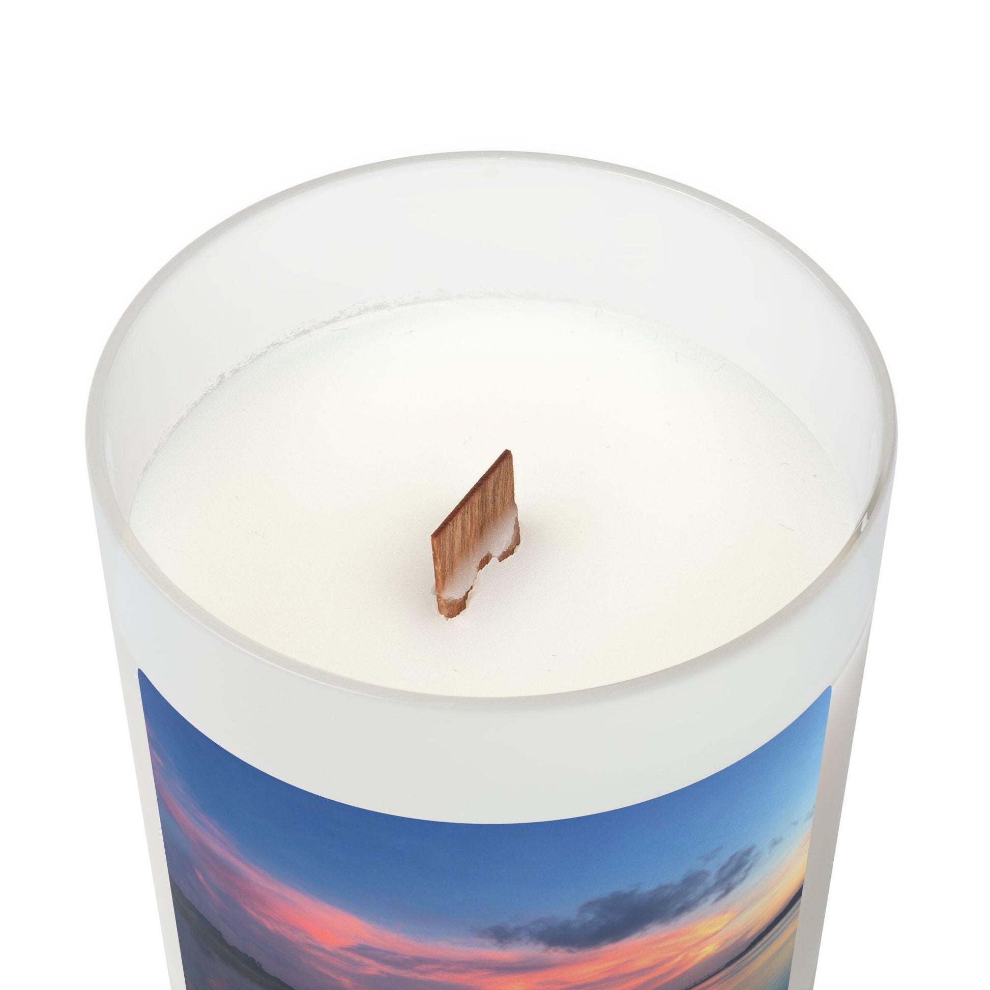 Wood Wick Container Candle With Orange Cloud Over Skull Creek, HHI (11 oz.)