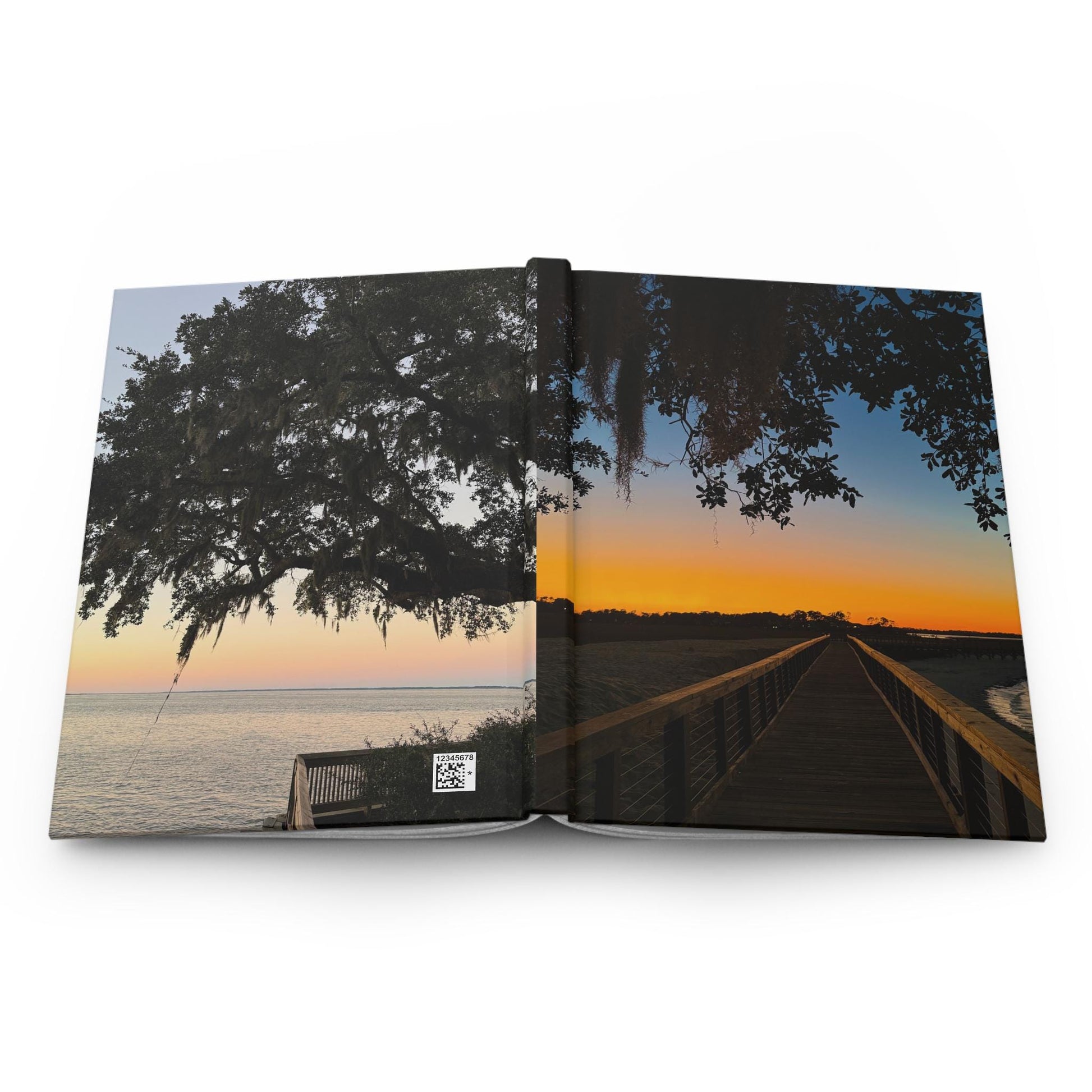Hardcover Journal Sunset With Spanish Moss, Hilton Head Island