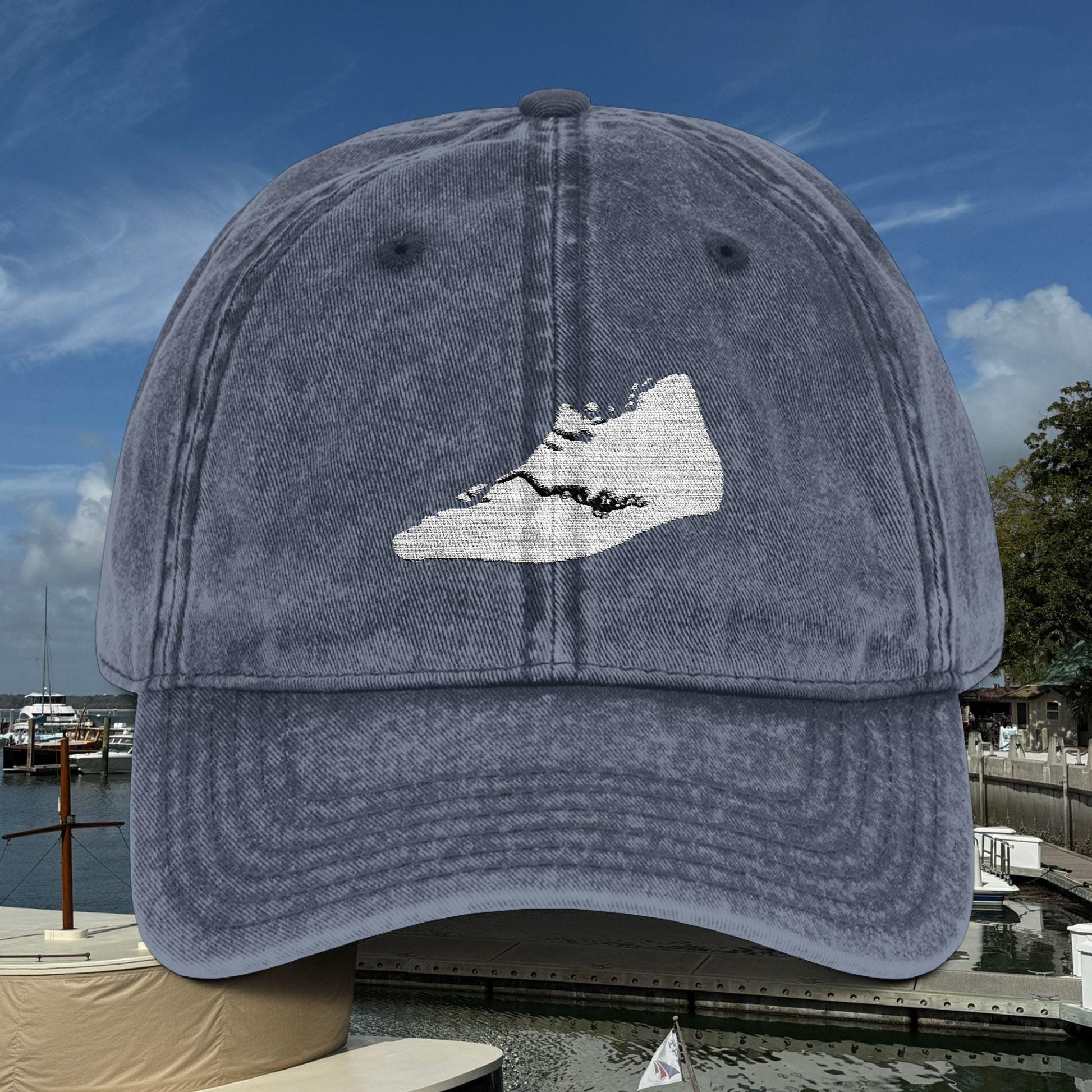 Embroidered Cap With Hilton Head Island's "Sneaker" Shape