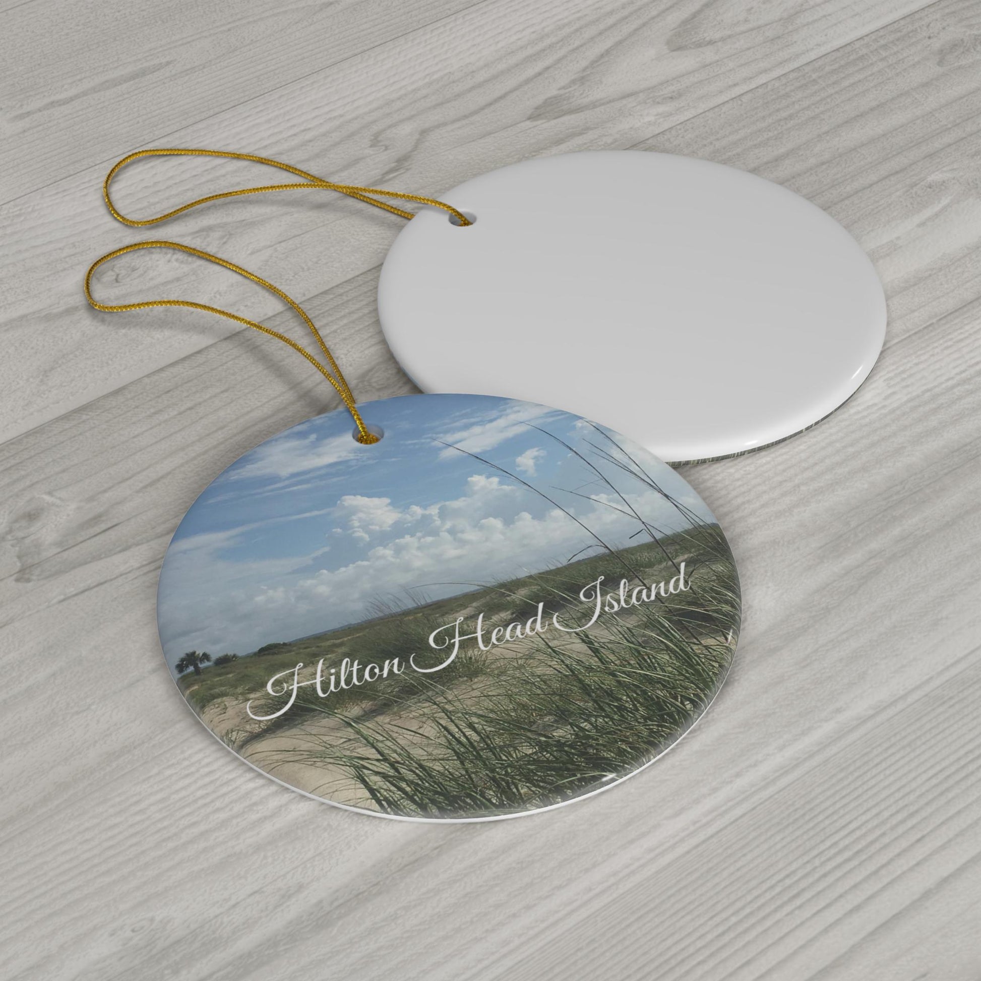 Christmas Ornament, Hilton Head Island Coastal beach grass