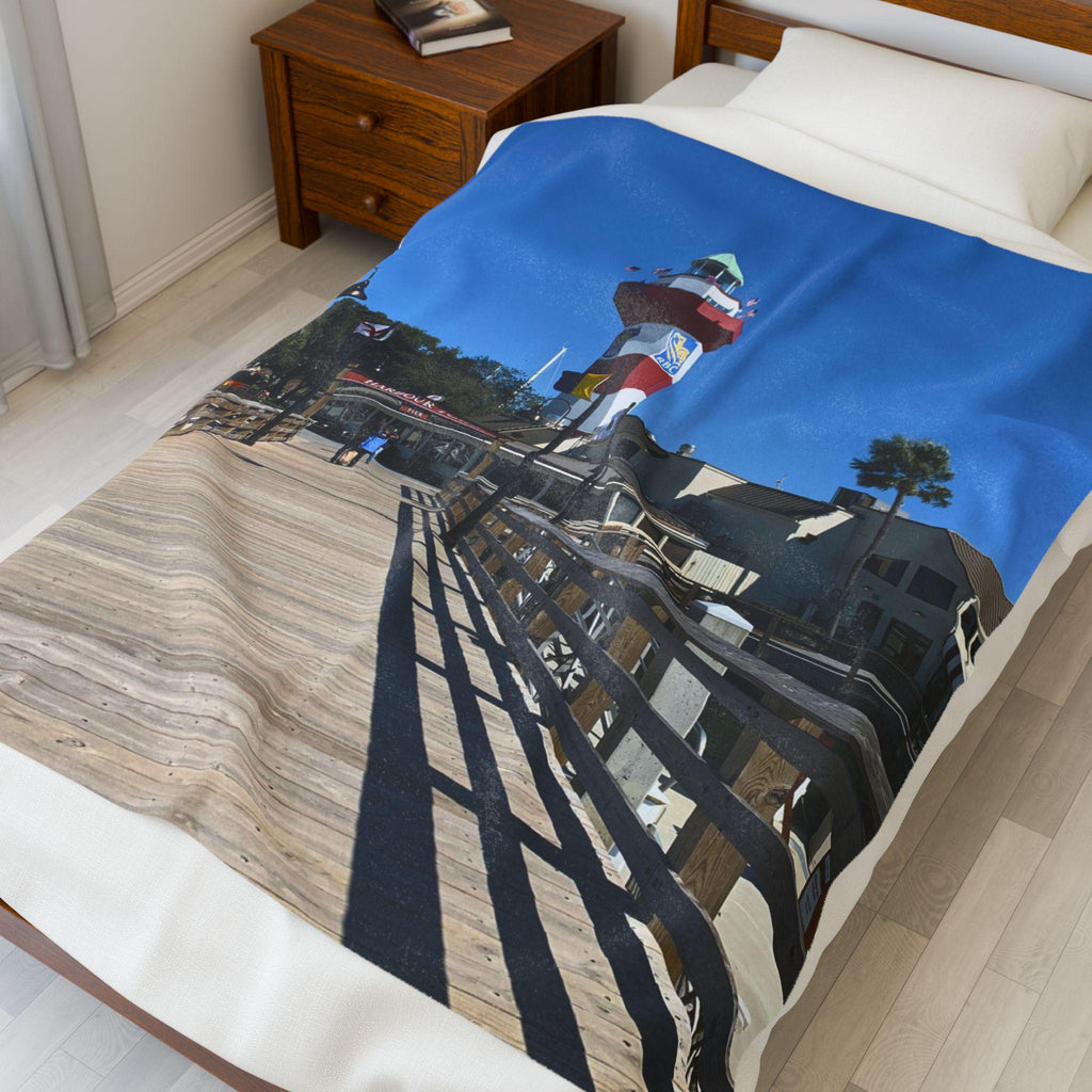 Velveteen Blanket: Lighthouse at Sea Pines on Hilton Head Island