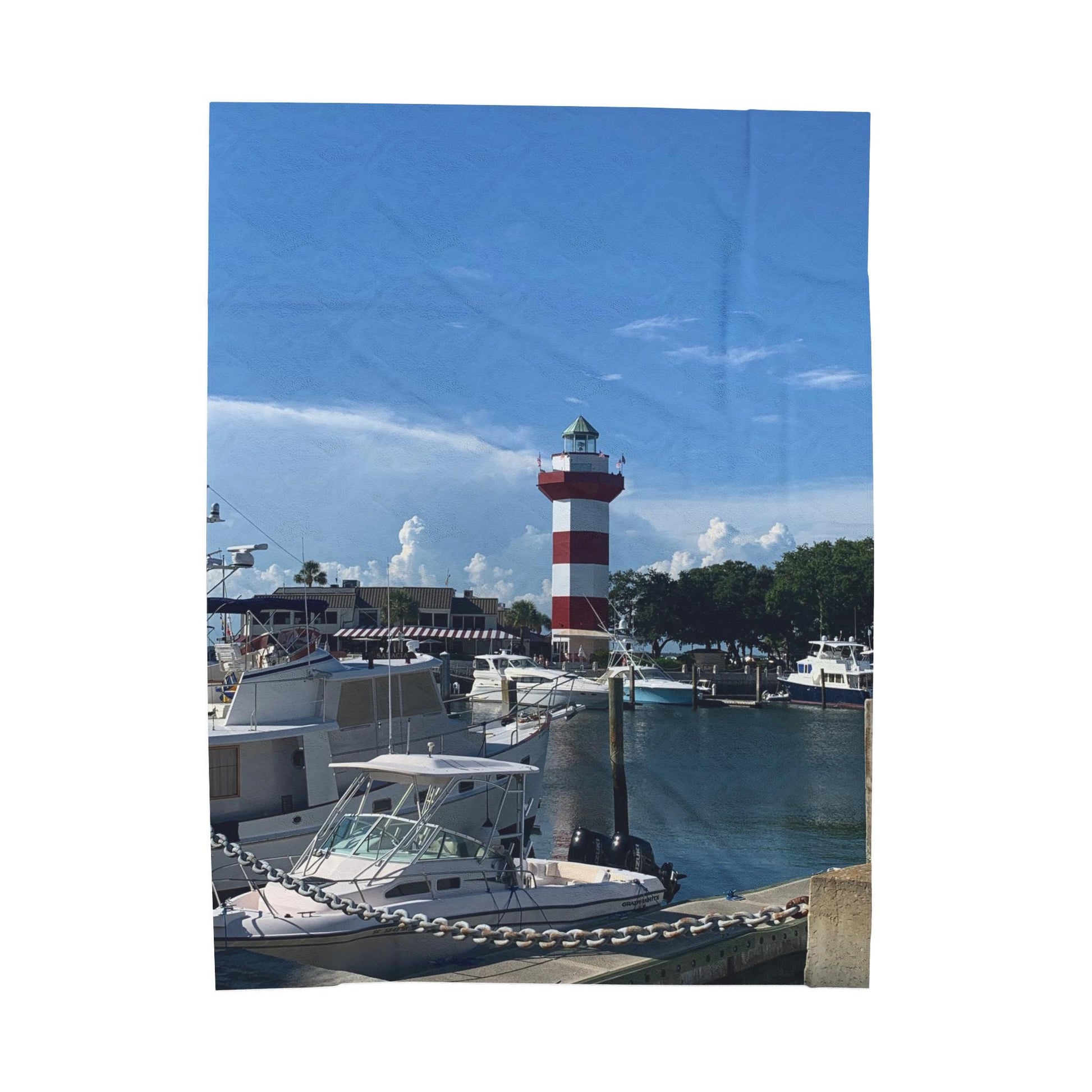 Velveteen Blanket With Sea Pines Light House