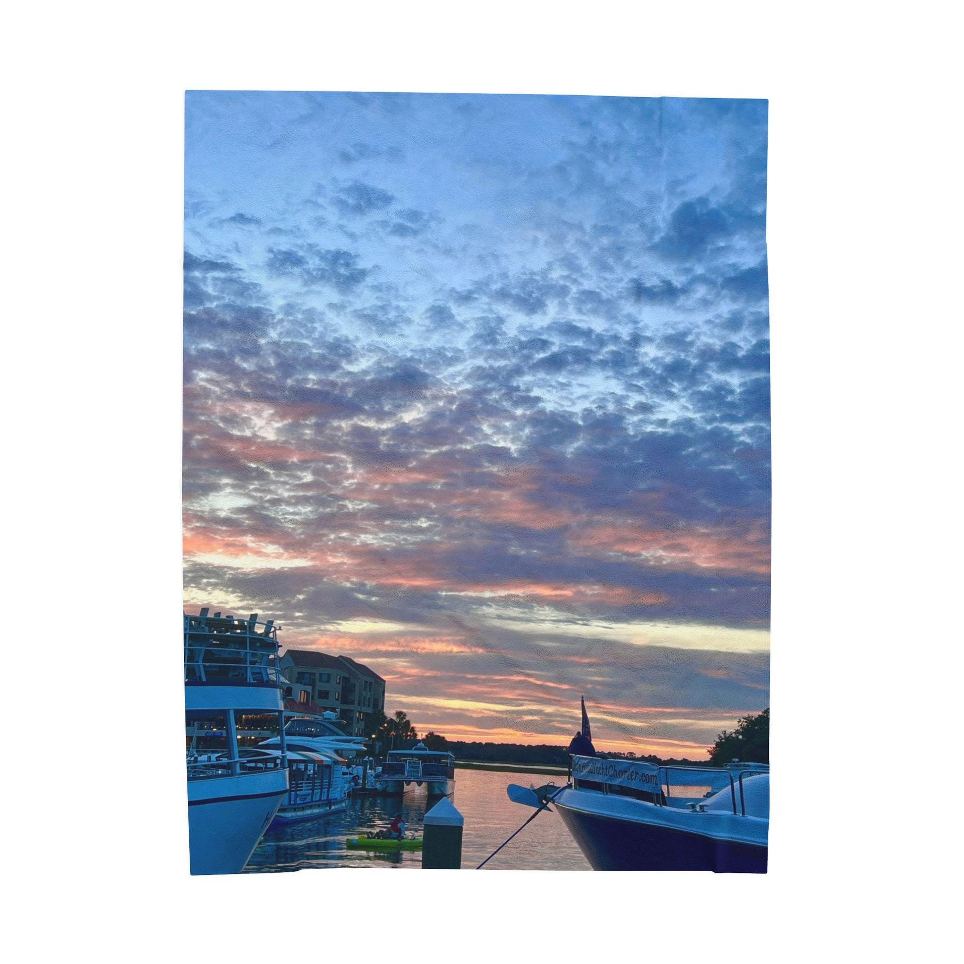 Velveteen Blanket Shelter Cove Marina on Hilton Head Island