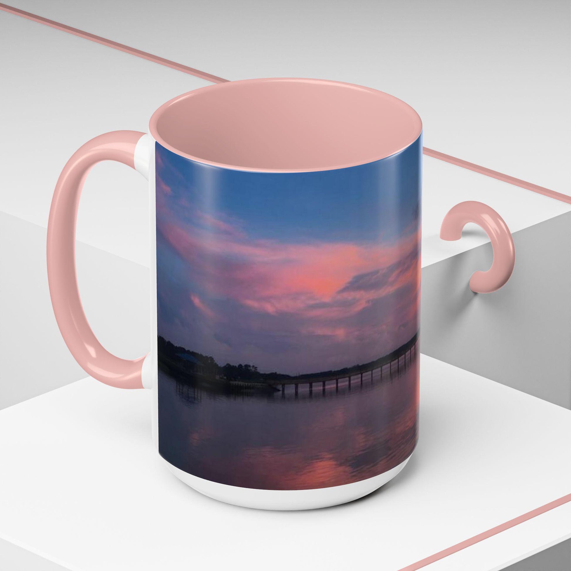 Coffee Mug With Orange Cloud Sunset, HHI (15 oz.)
