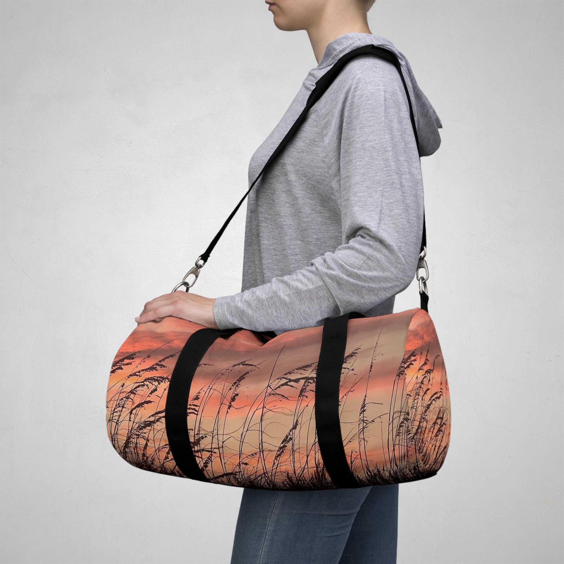 Duffel With Orange Sunset On HHI, Personalizable
