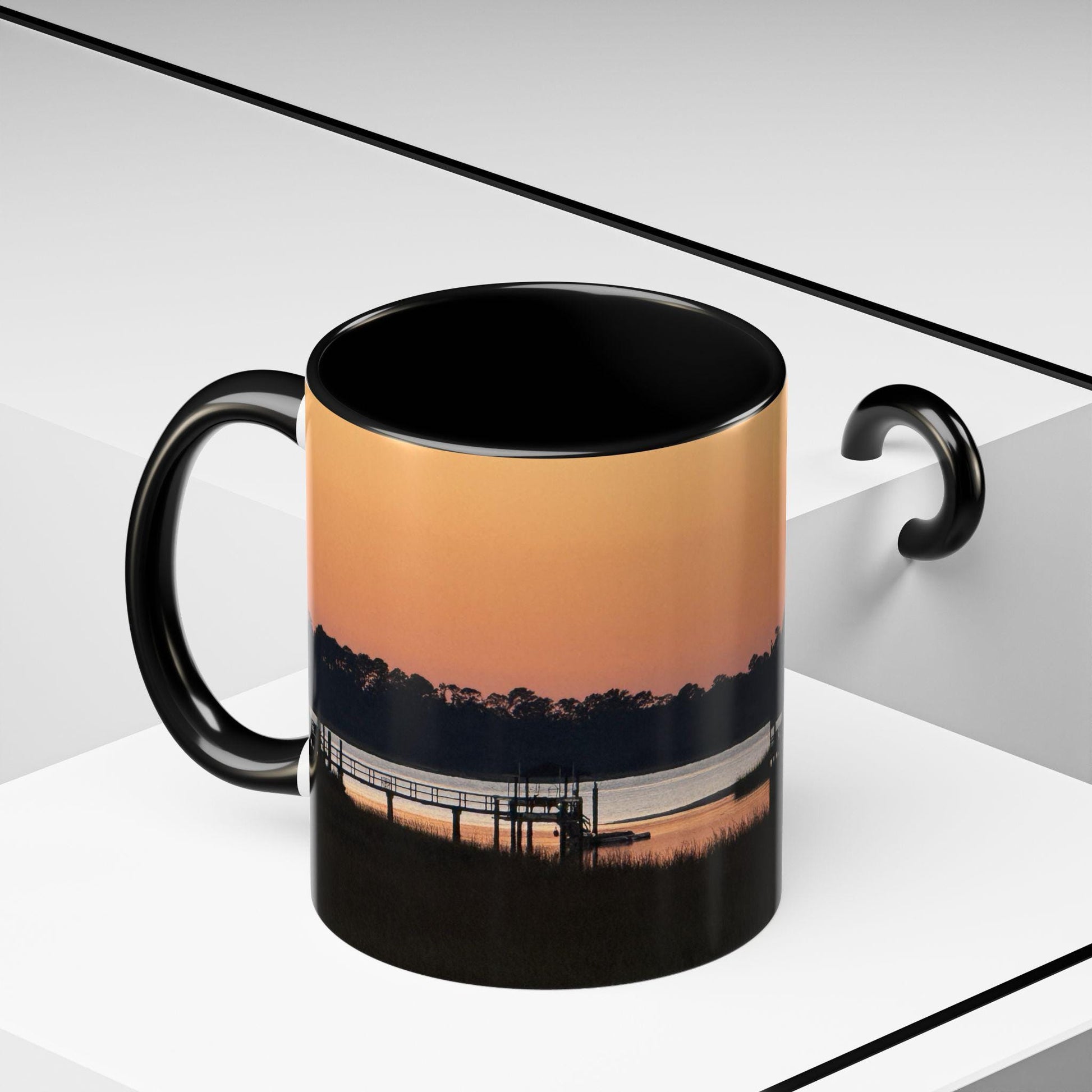 Coffee Mug Dock At Sunset, HHI (15 oz.)