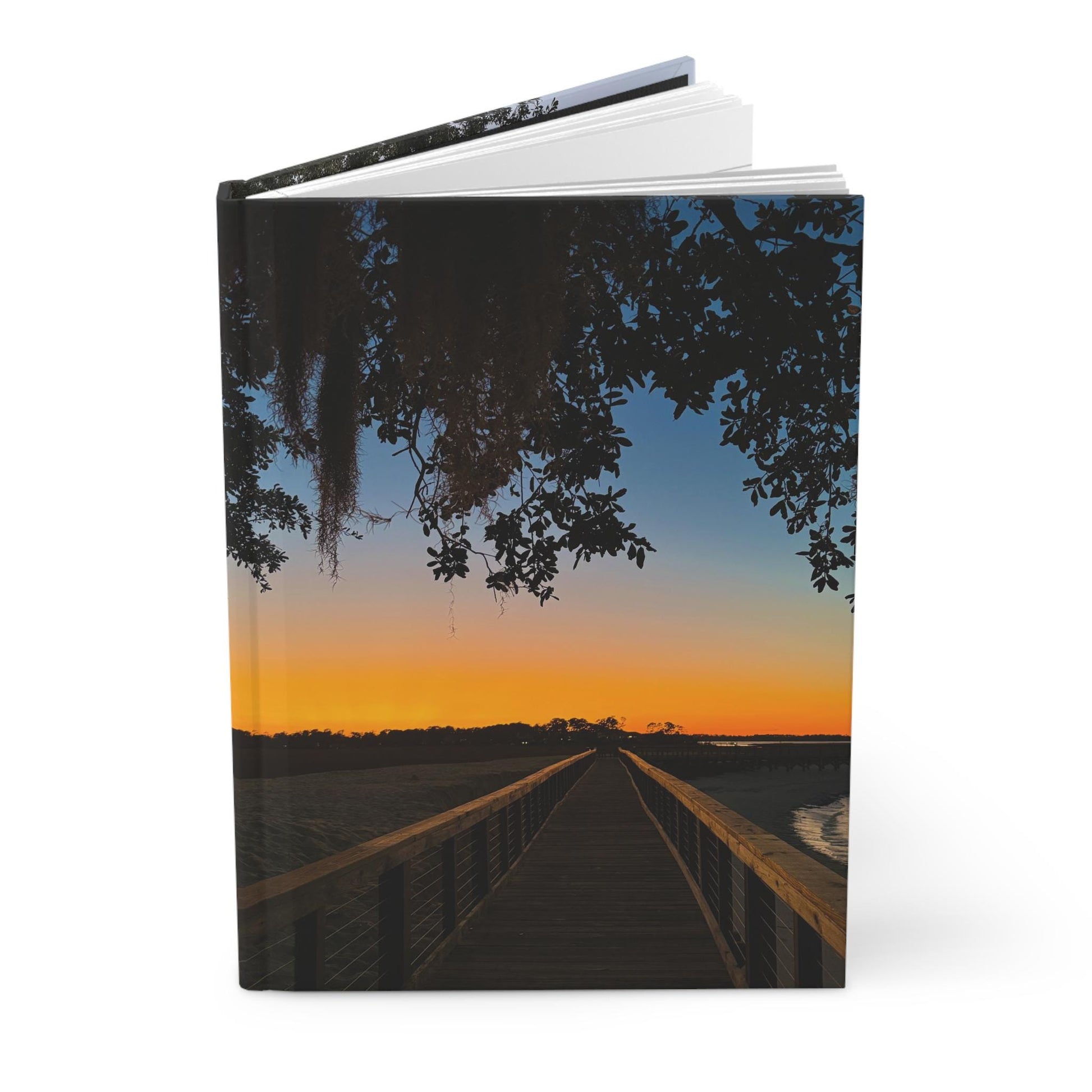 Hardcover Journal Sunset With Spanish Moss, Hilton Head Island