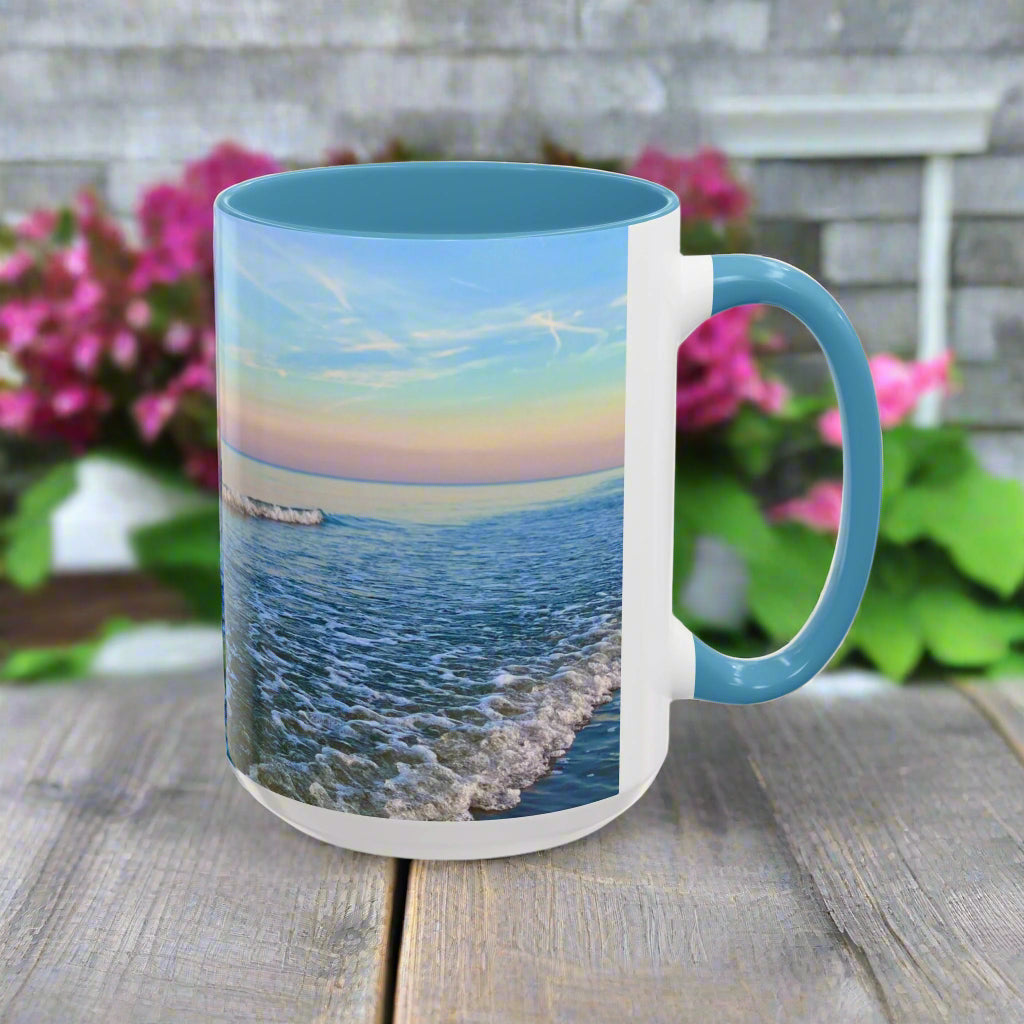 Coffee Mug With Rainbow-Hued Hilton Head Sunset (15 oz.)