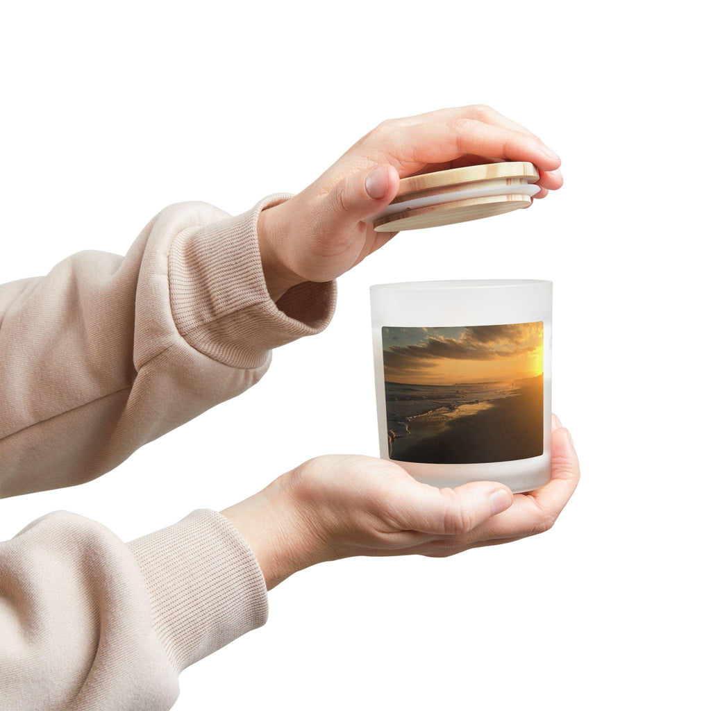 Wood Wick Container Candle Sunrise on Folly Field Beach on HHI (11 oz.)