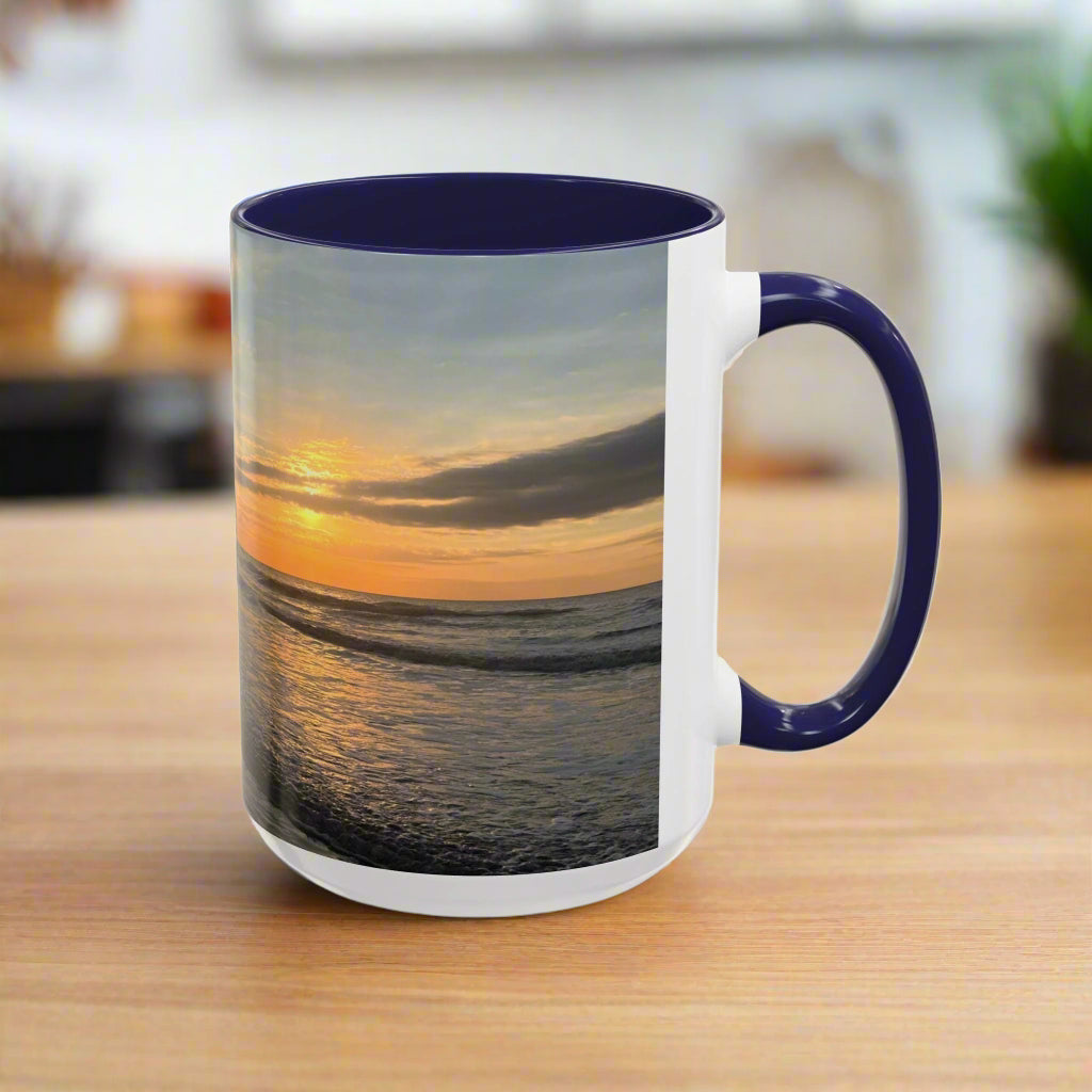 Coffee Mug with Colorful Sunrise on HHI (15 oz.)