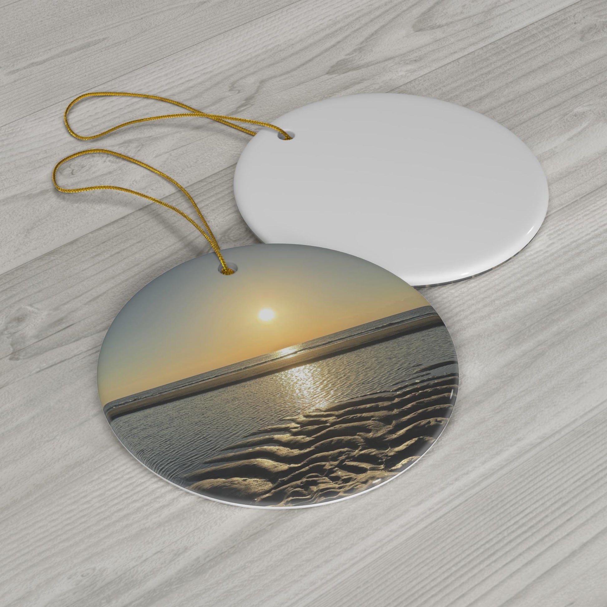 Christmas Ornament, Sunset Reflected In Tide Pool, HHI