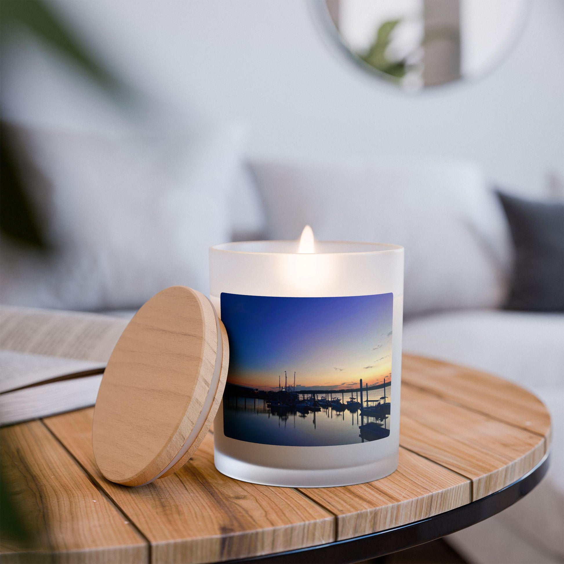 Wood Wick Container Candle With Marina On Skull Creek HHI (11 oz.)