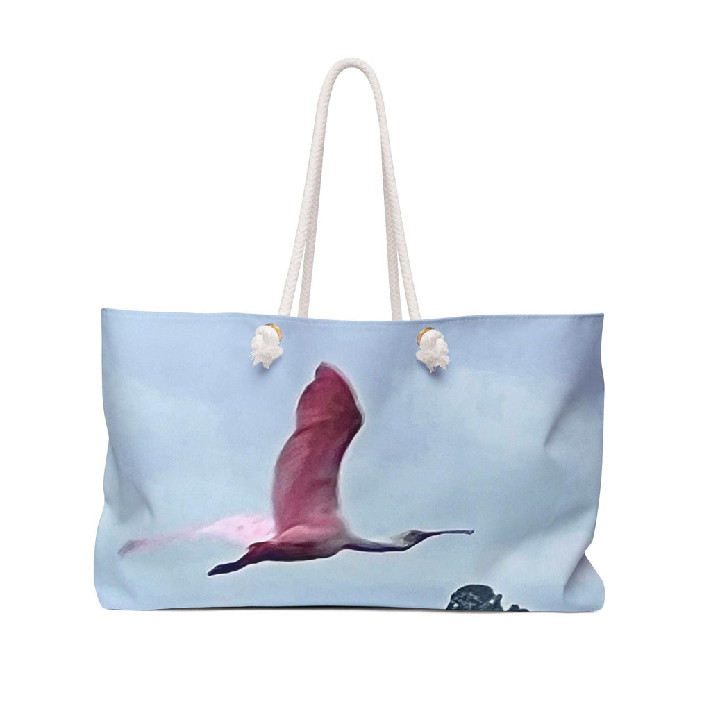 Shoulder Bag With Spoonbill in Flight