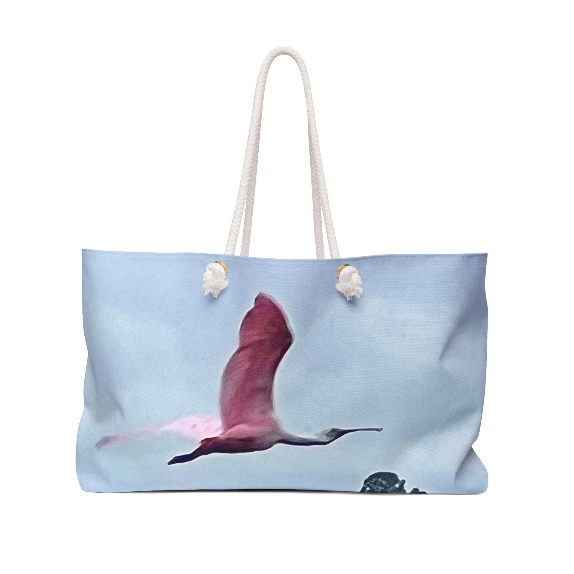 Shoulder Bag With Spoonbill in Flight