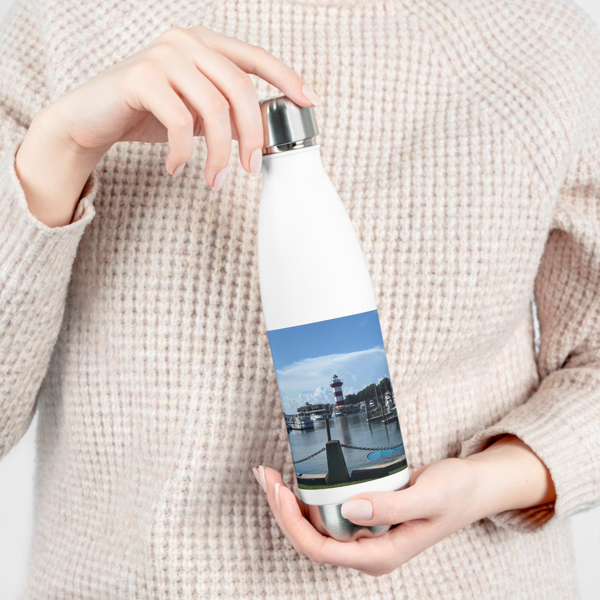 Insulated water bottle with Sea Pines, Hilton Head Lighthouse (20 oz.)