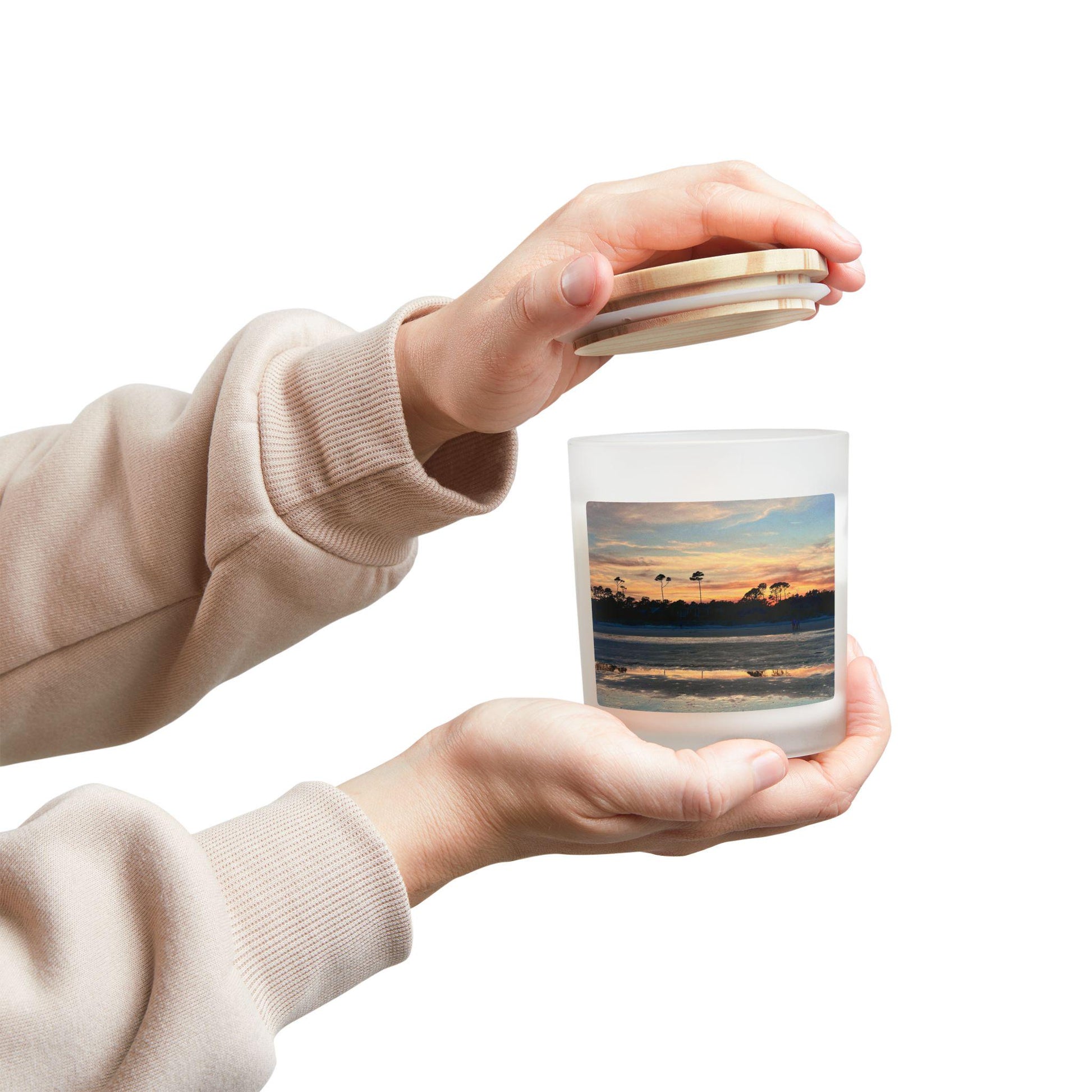 Wood Wick Container Candle Rainbow Sunset Reflected In The Tide (11 oz.)