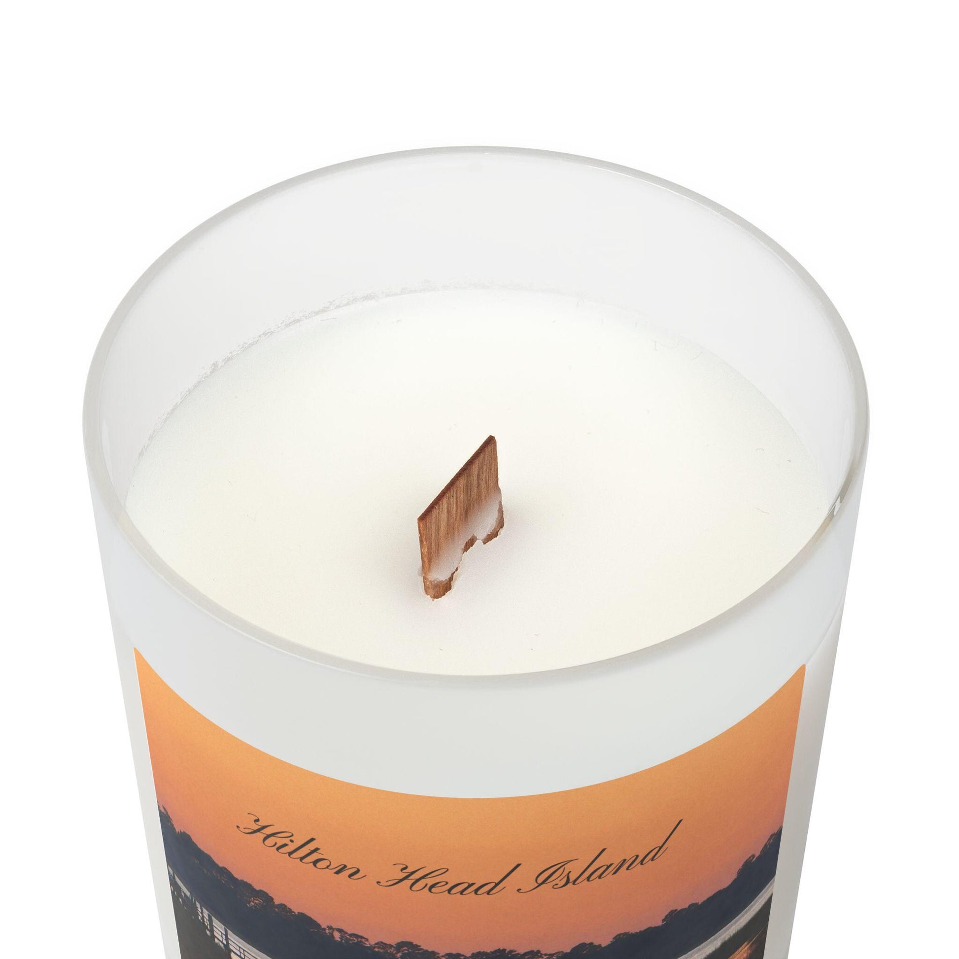 Wood Wick Container Candle With Golden Sunset On HHI (11 oz.)