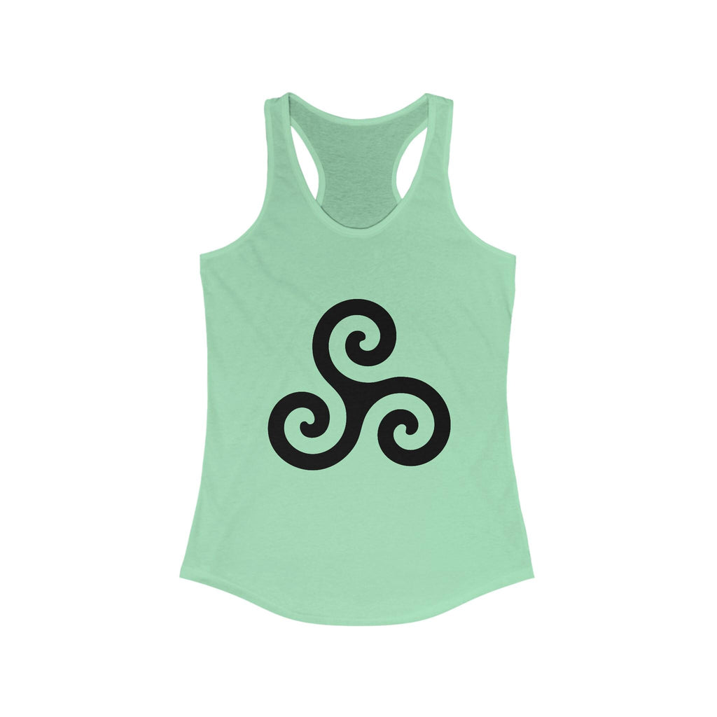 Women's Ideal Racerback Tank with Triskele. Tank top