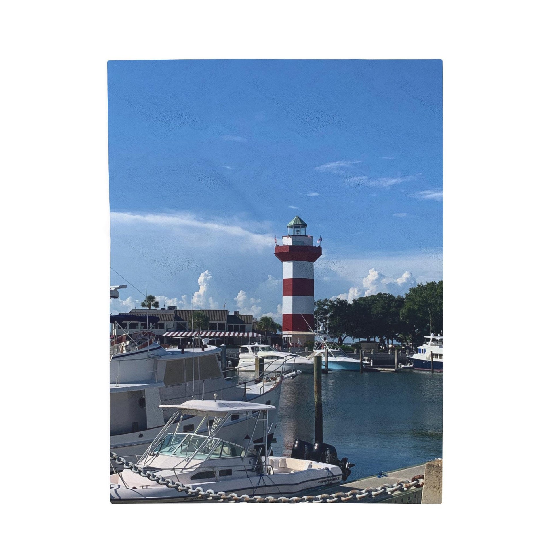 Velveteen Blanket With Sea Pines Light House