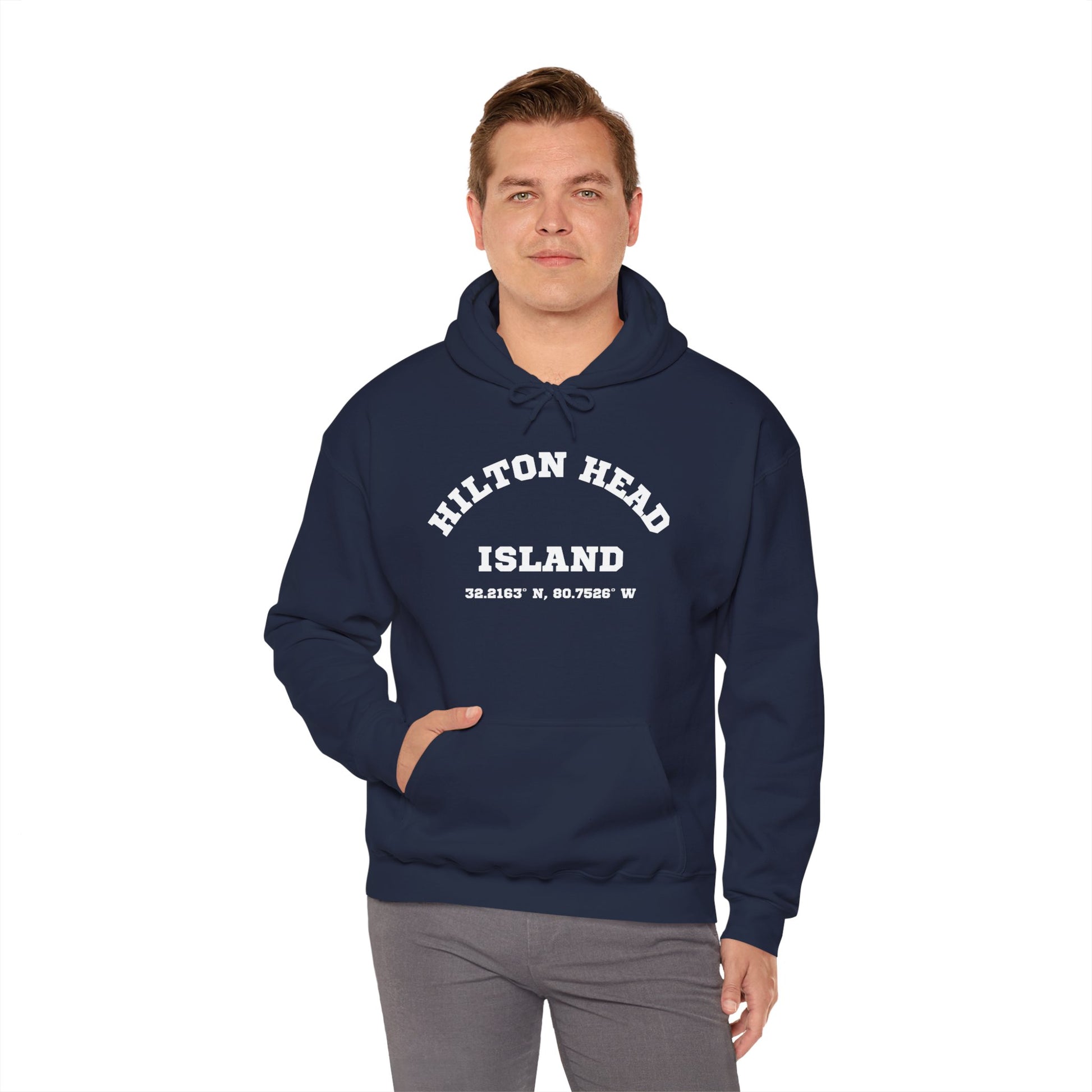 Hilton Head Lat/Long Unisex Heavy Blend™ Hooded Sweatshirt