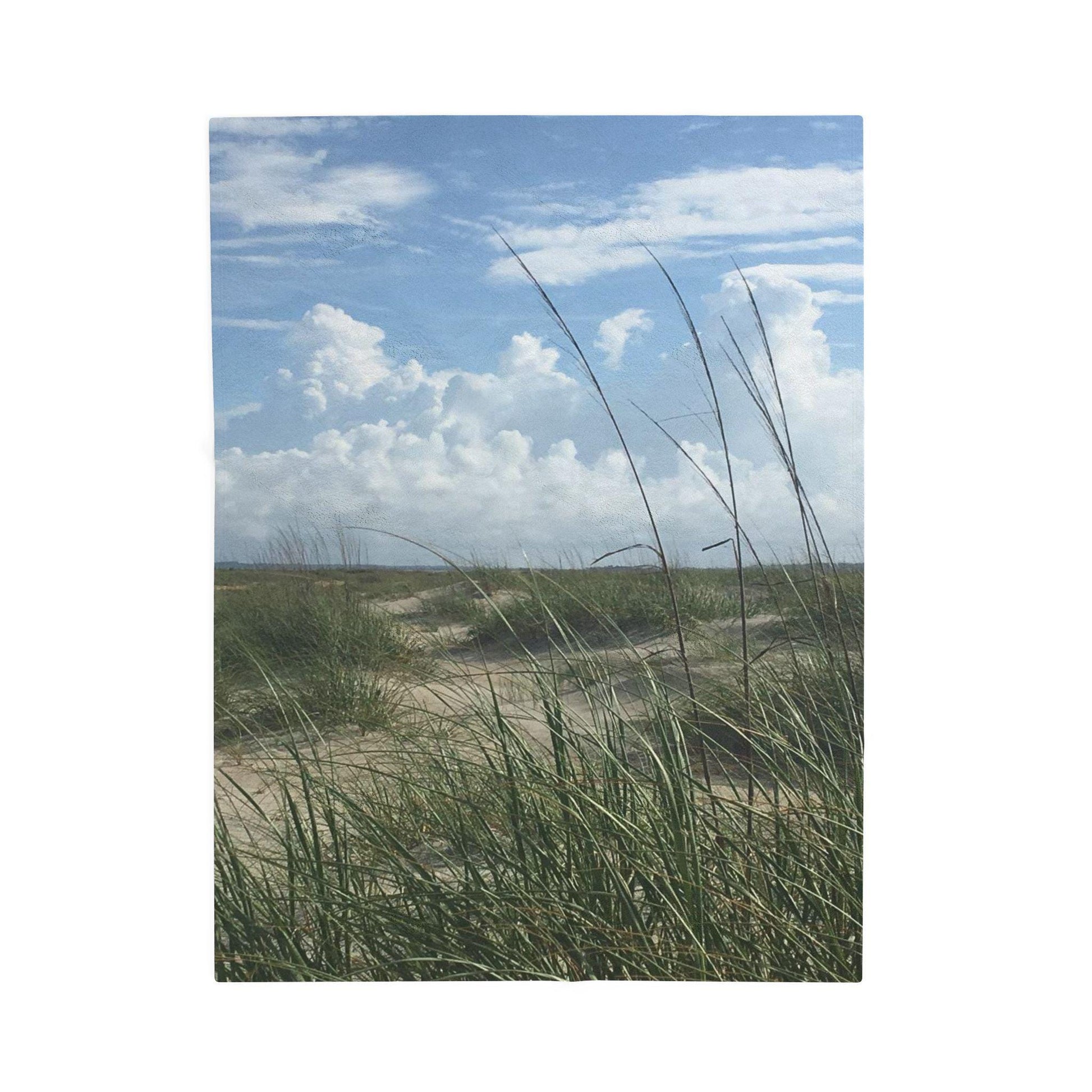 Velveteen Blanket with Coastal Dunes and Clouds On Hilton Head Island