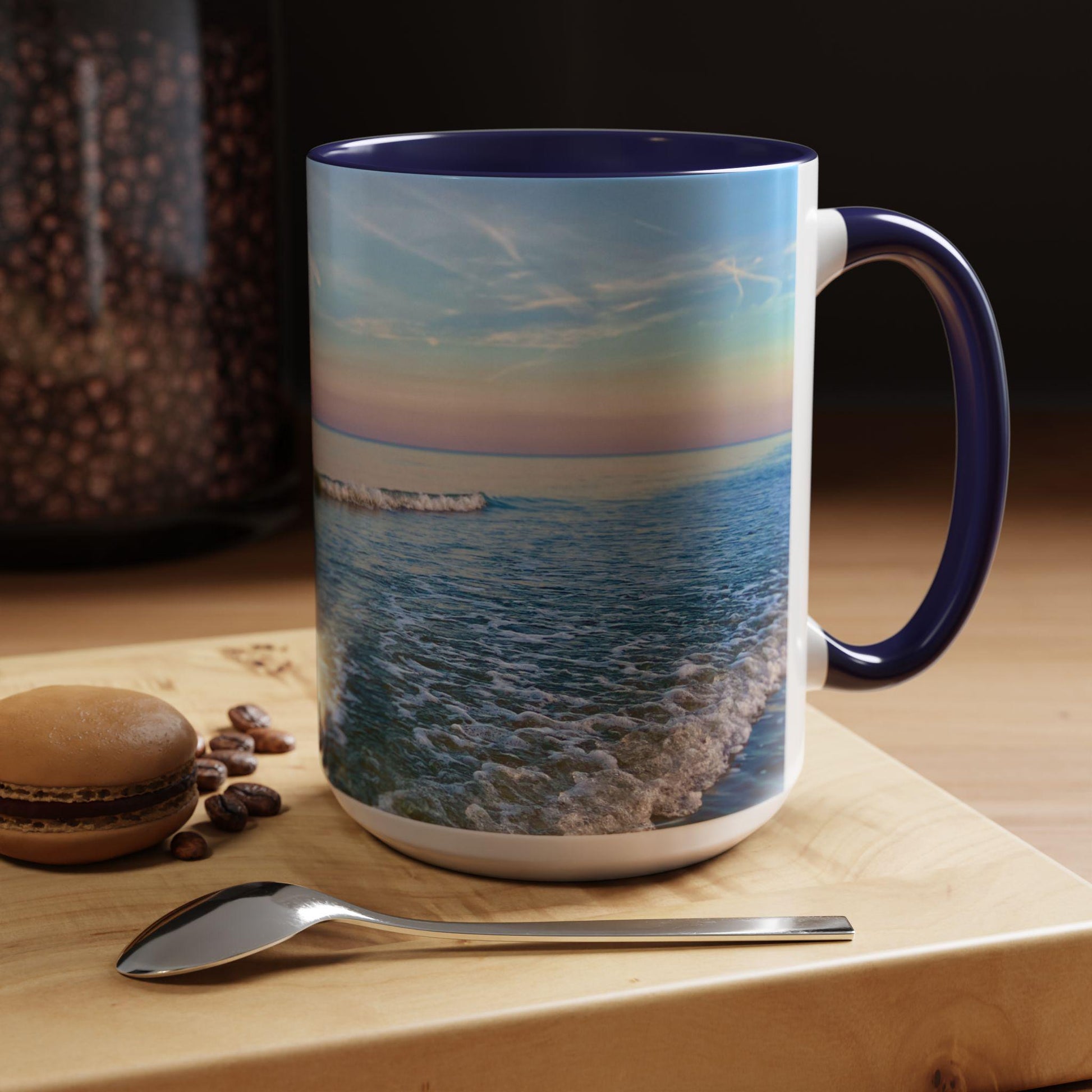 Coffee Mug With Rainbow-Hued Hilton Head Sunset (15 oz.)